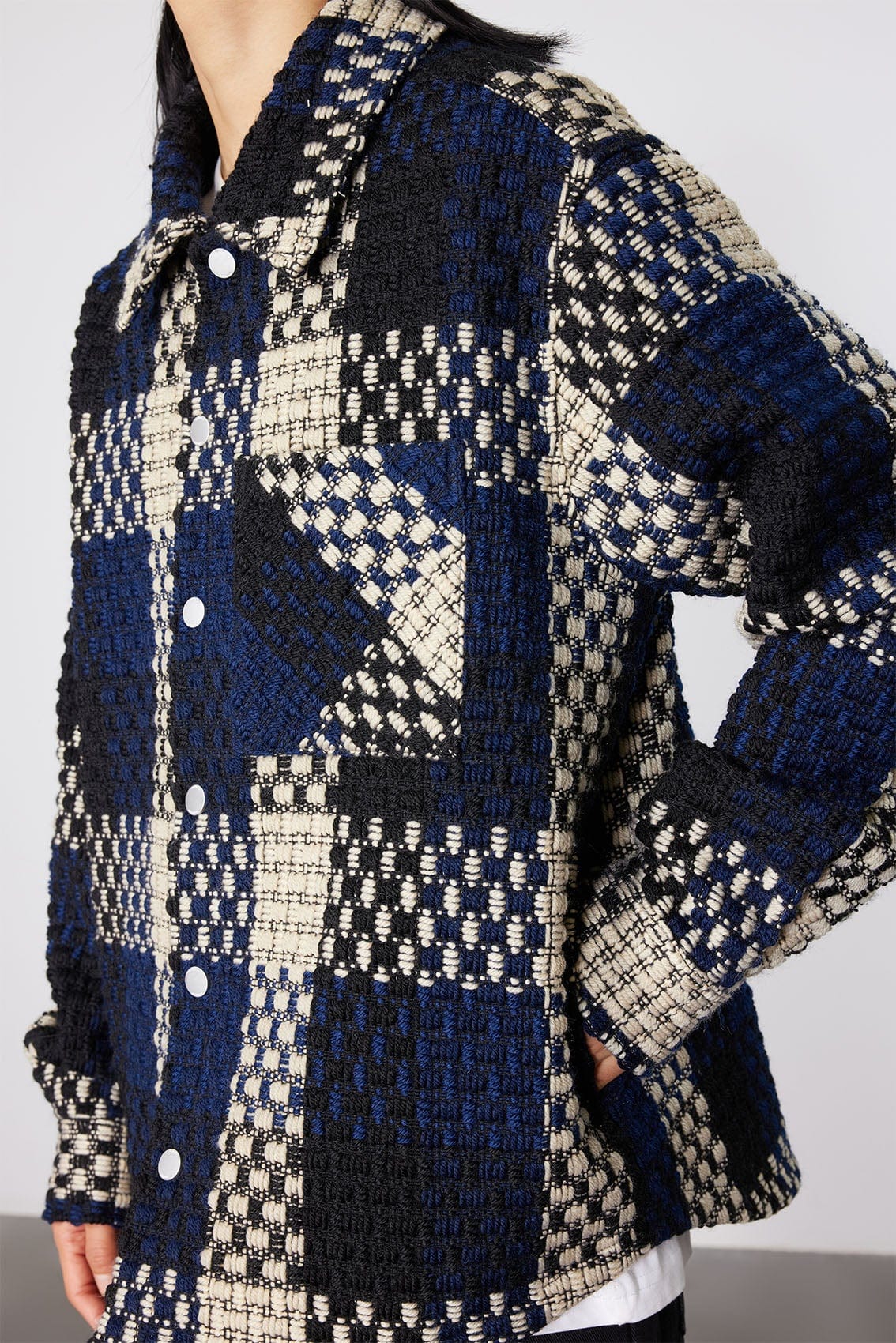 Patchwork Knit Jacket