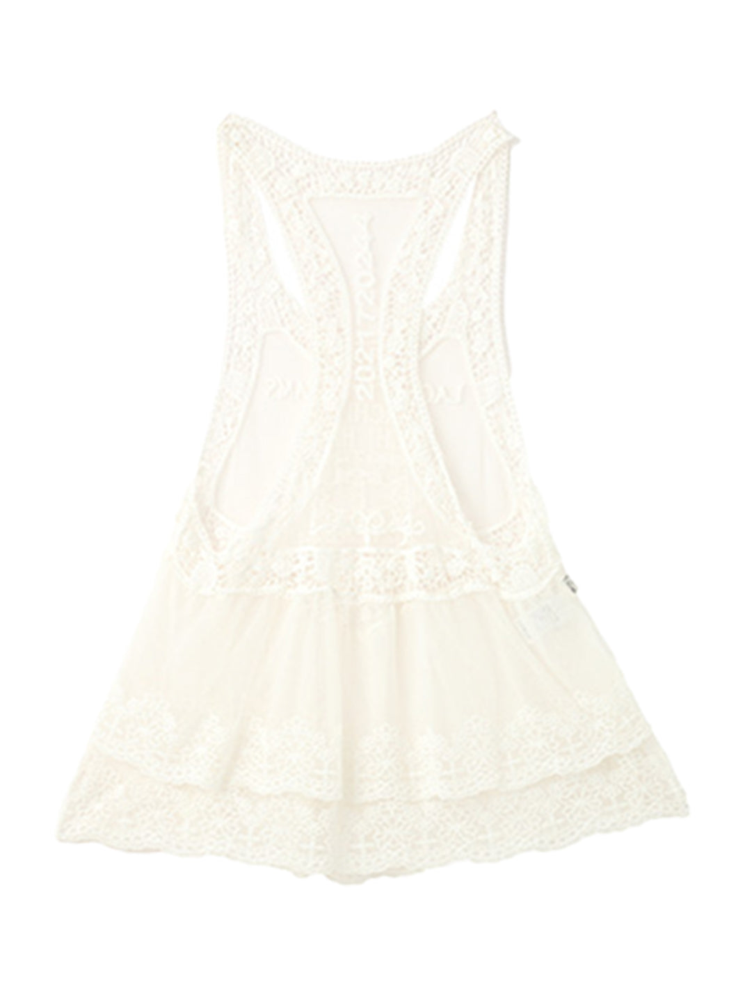 Racerback Lace Mesh Slip Dress