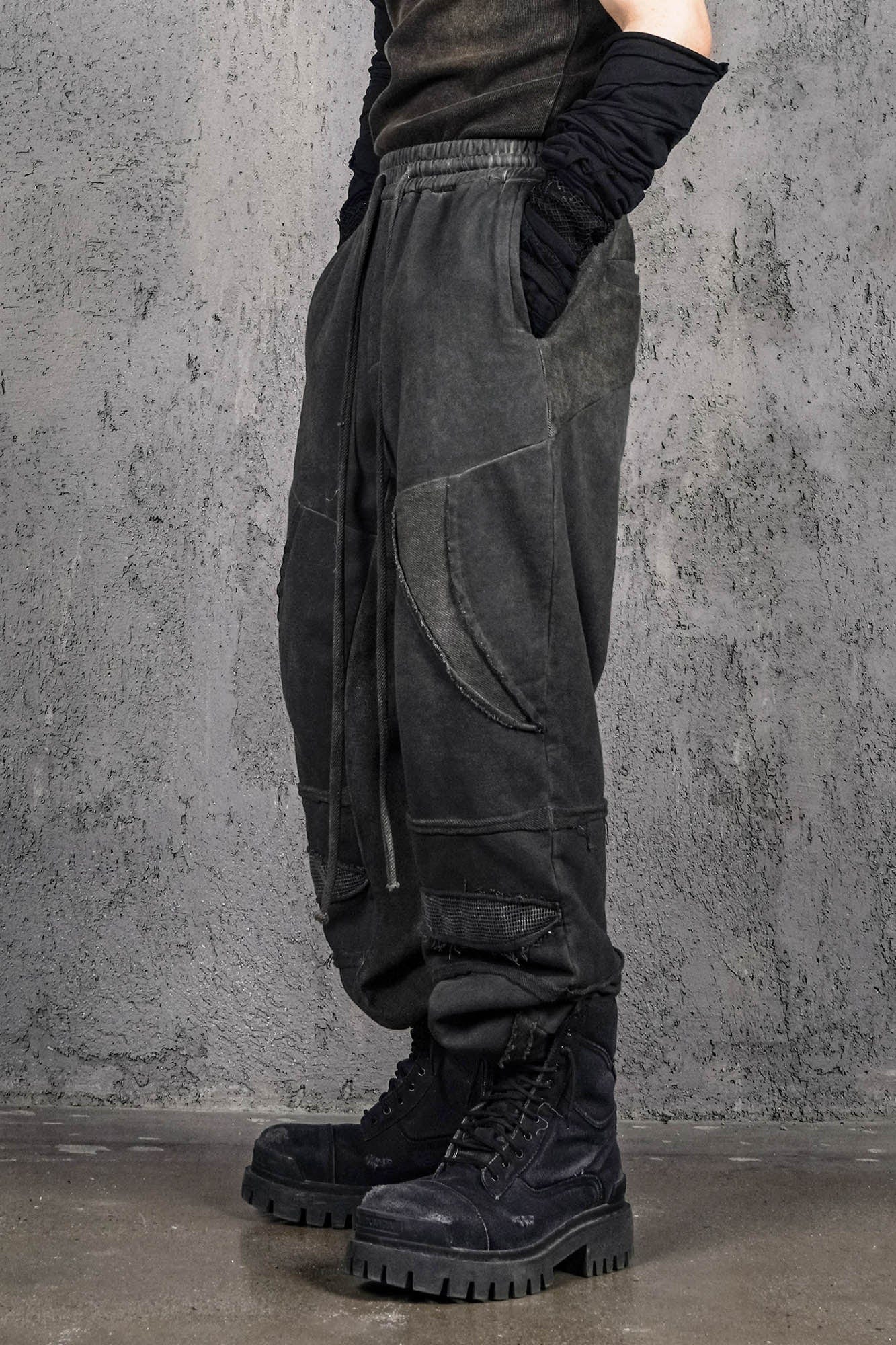 Dark Distressed Tactical Pants