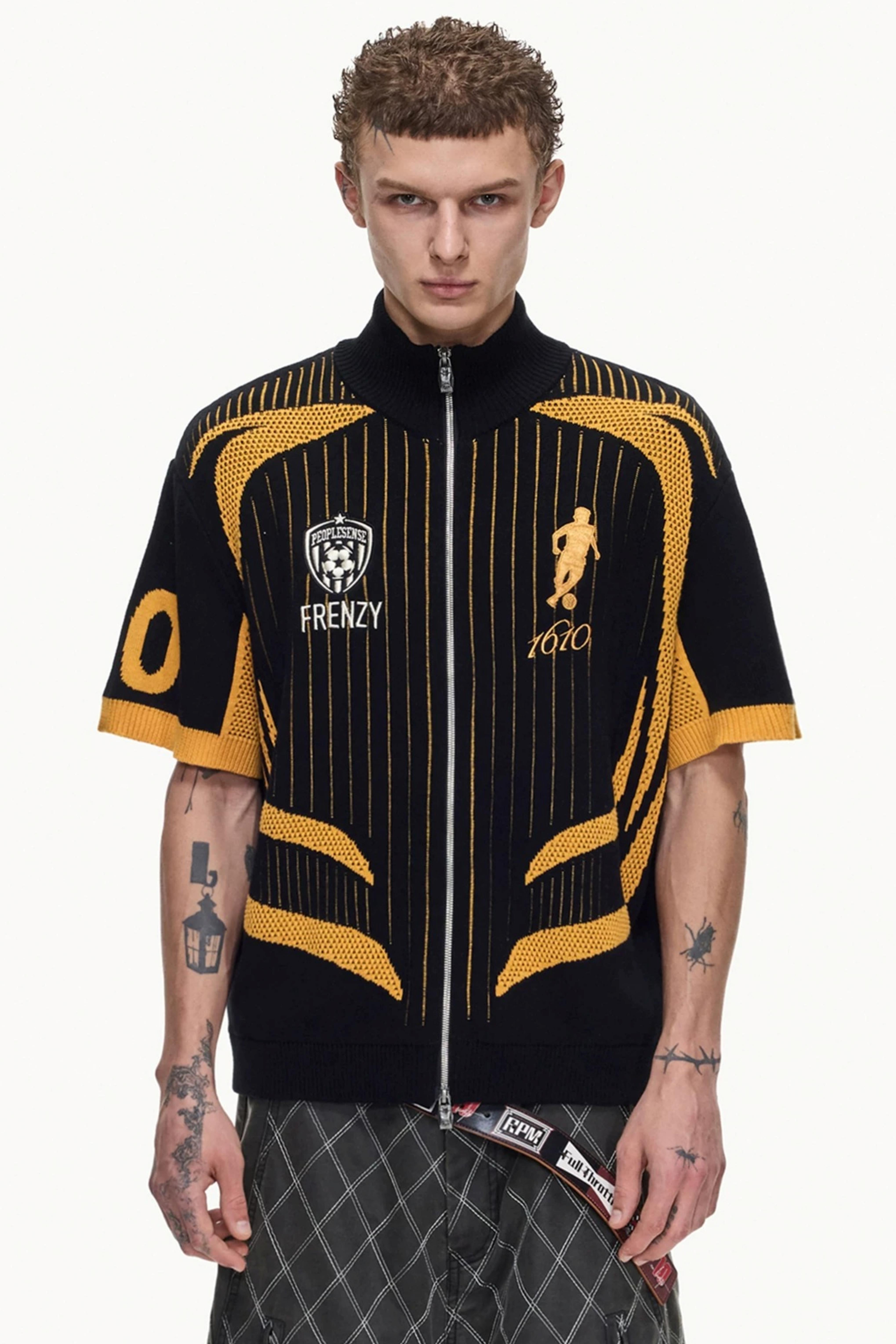 Men's Racing Retro Knit Polo Shirt