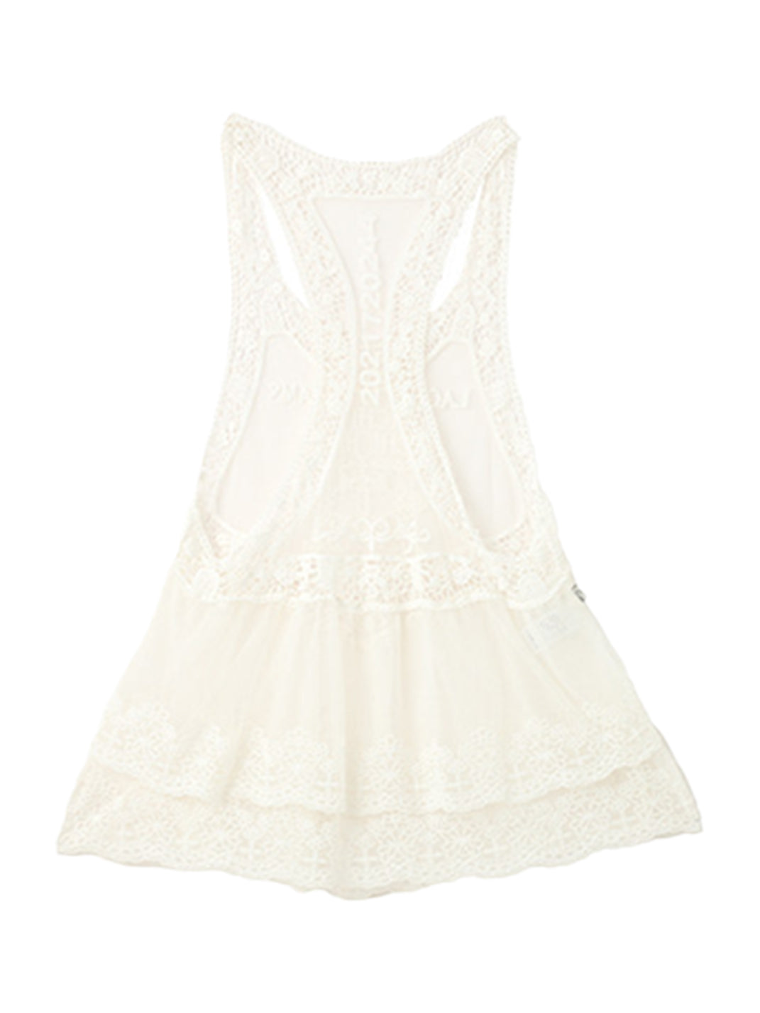 Racerback Lace Mesh Slip Dress