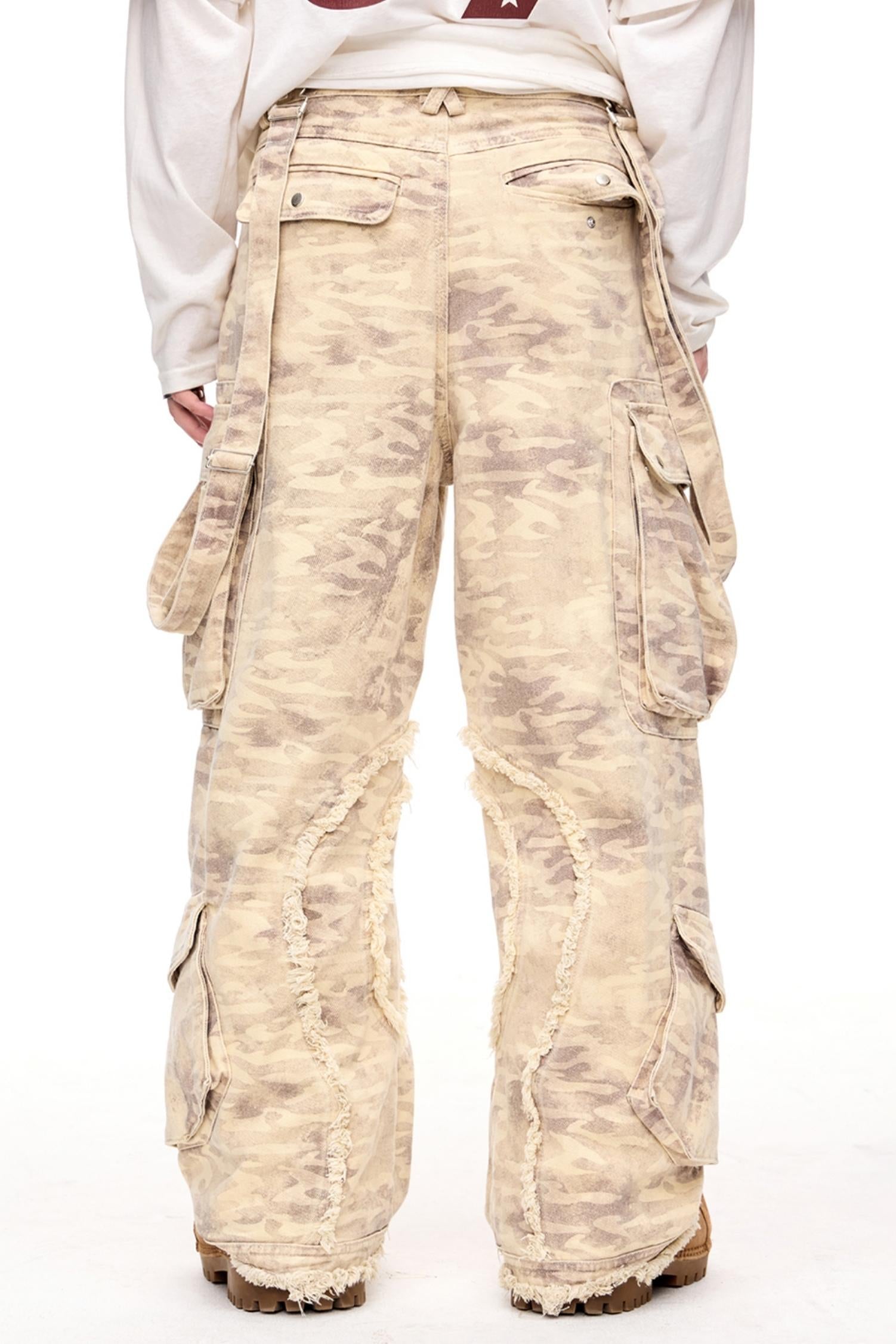 Men's Retro Straight-Leg Cargo Pants