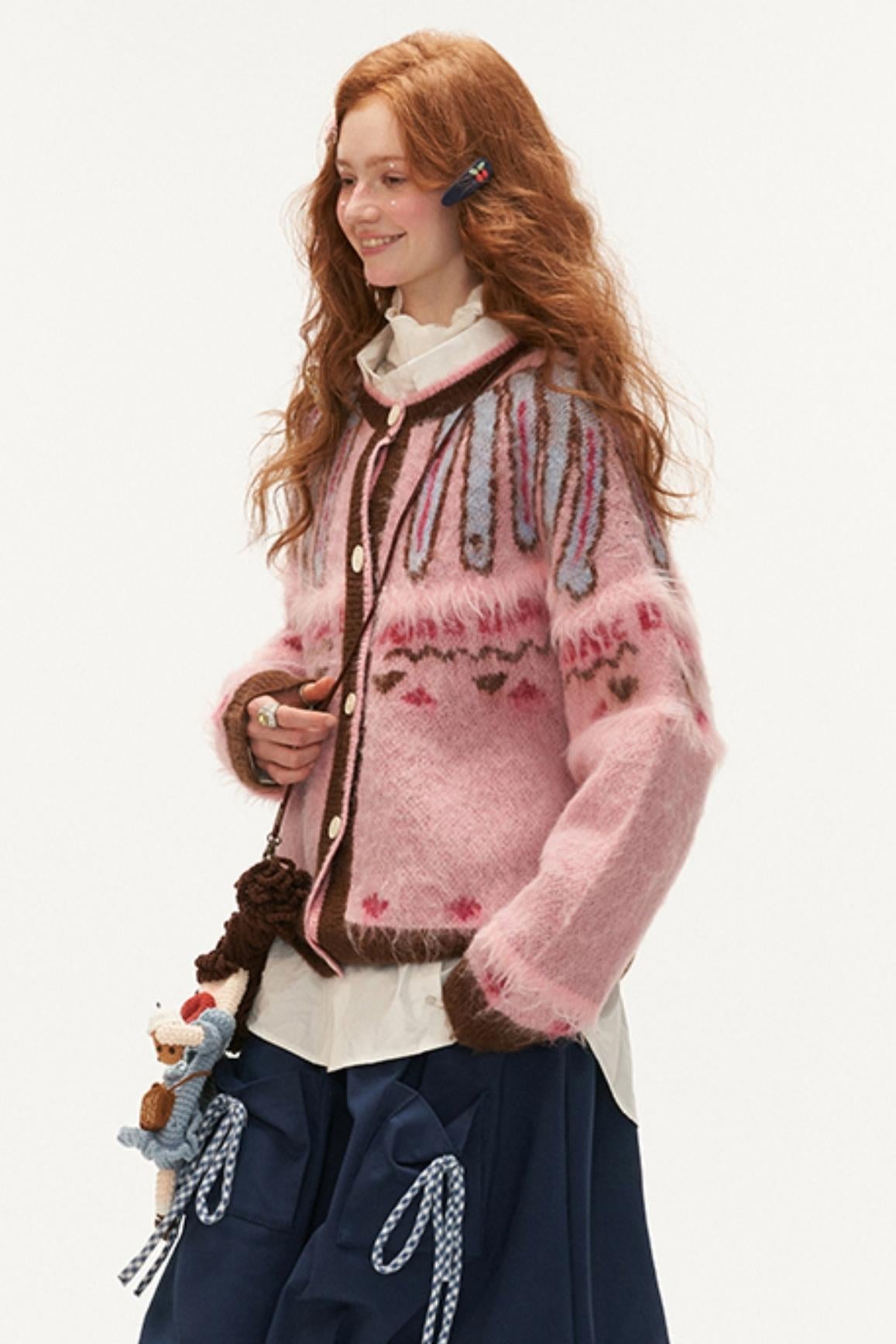 Mohair Fairisle Cardigan