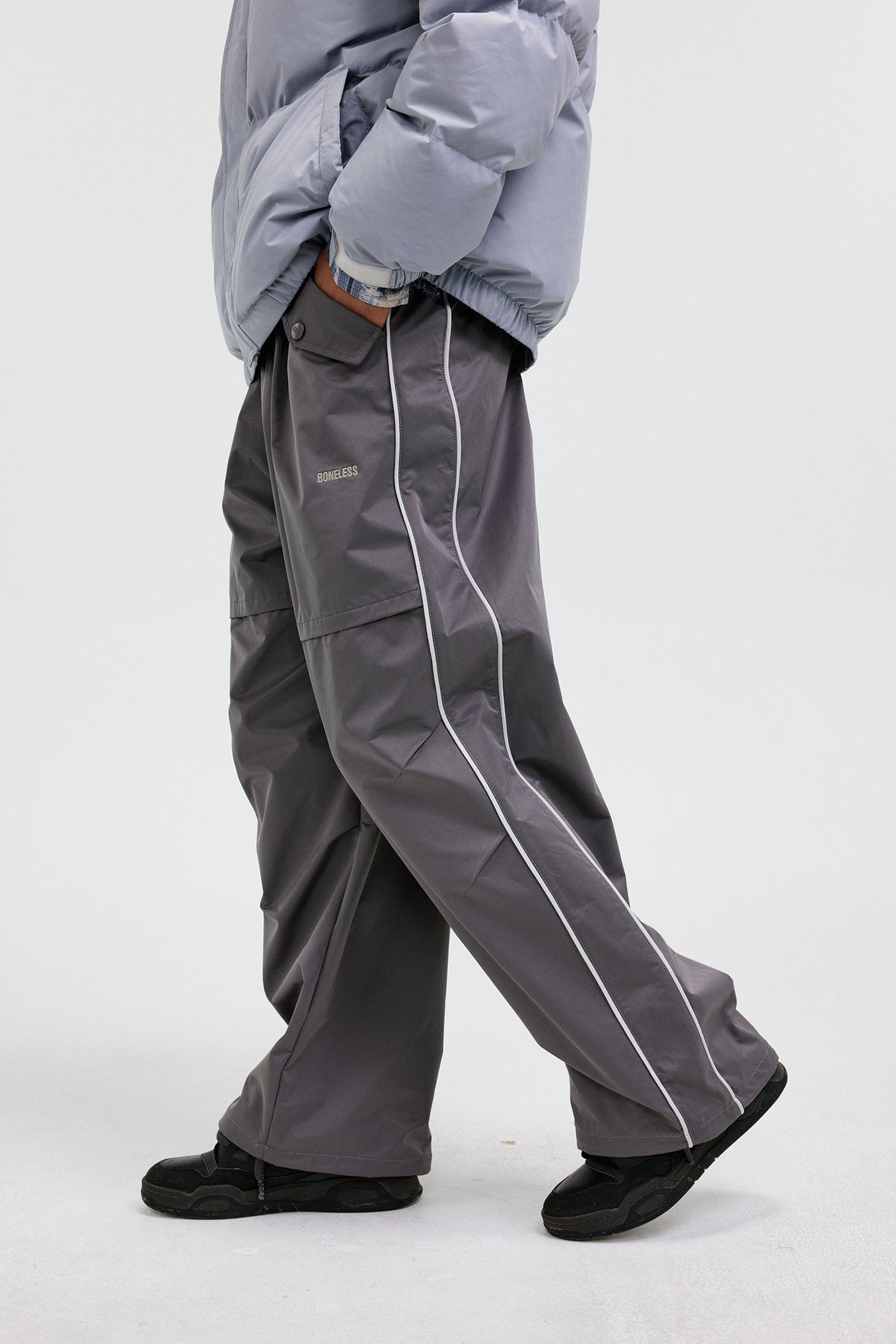 Wide Paneled Track Pants