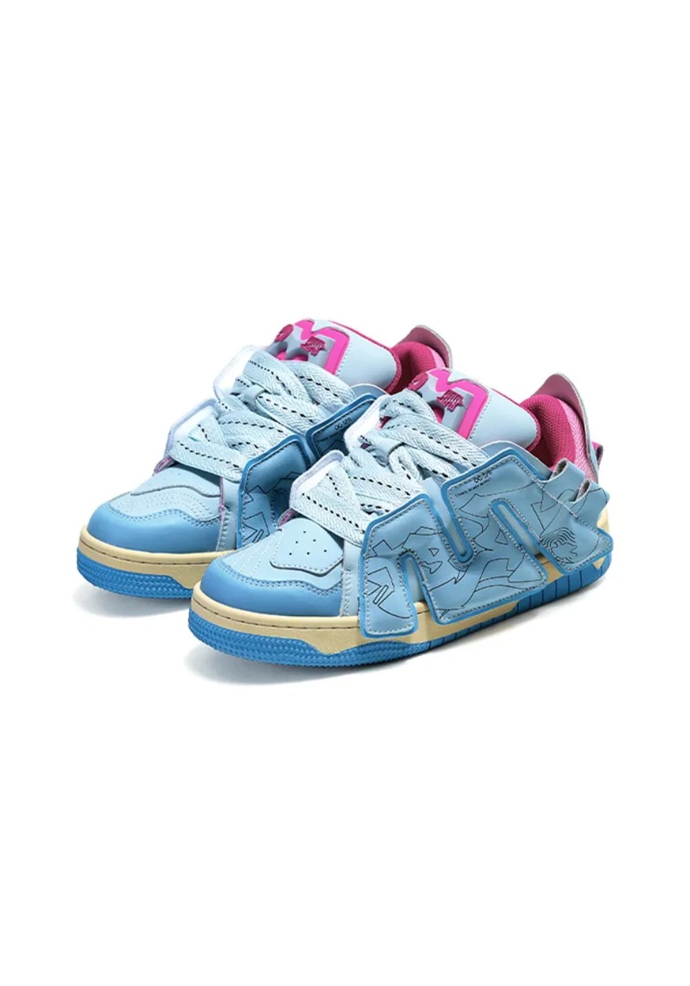 Blue Whirlwind Duotone Skate Sneakers