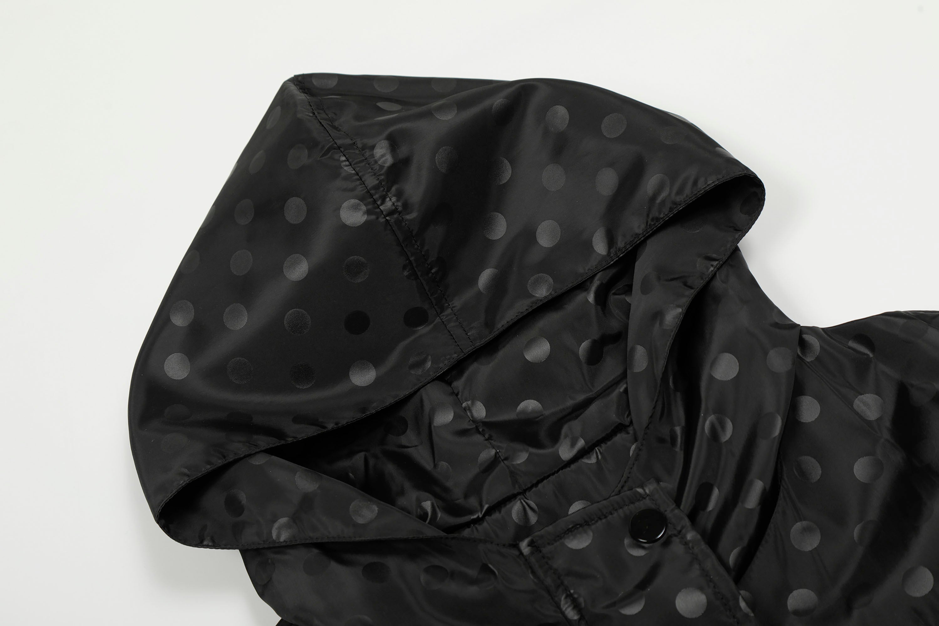 Black Dot Pattern Windbreaker
