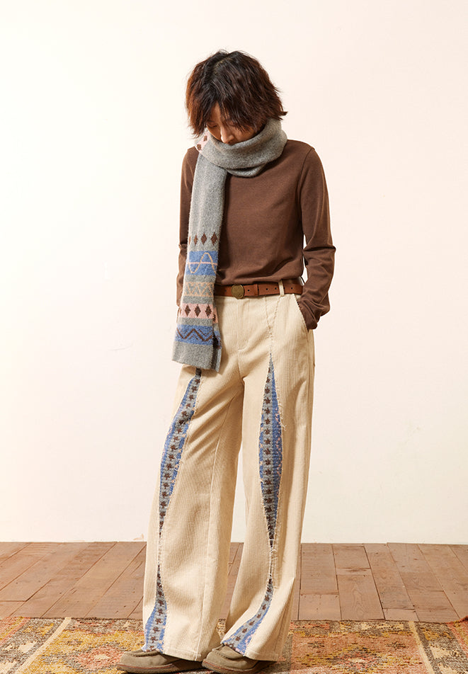 Corduroy Eye-Design Casual Pants