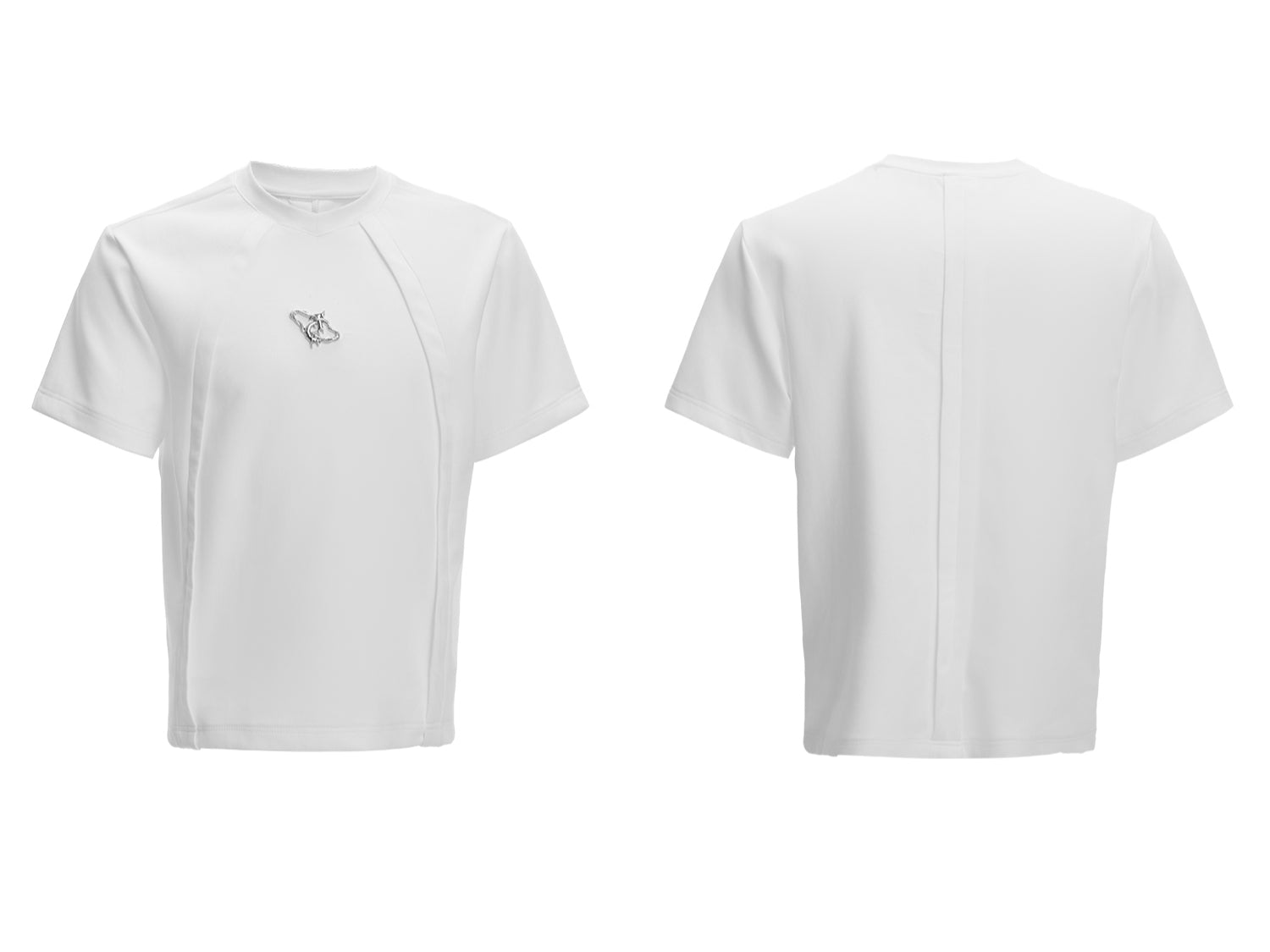 Grey Logo Embroidered Polo Shirt