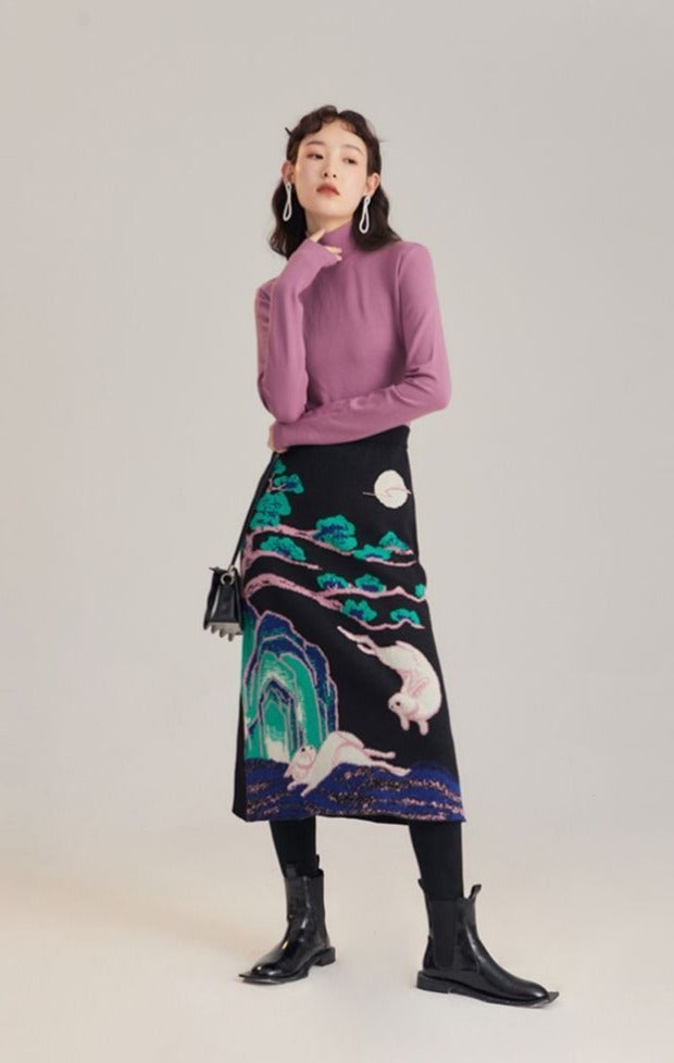 Japanese-Style Knit Skirt