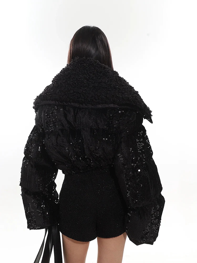 Sequin Puffer Jacket