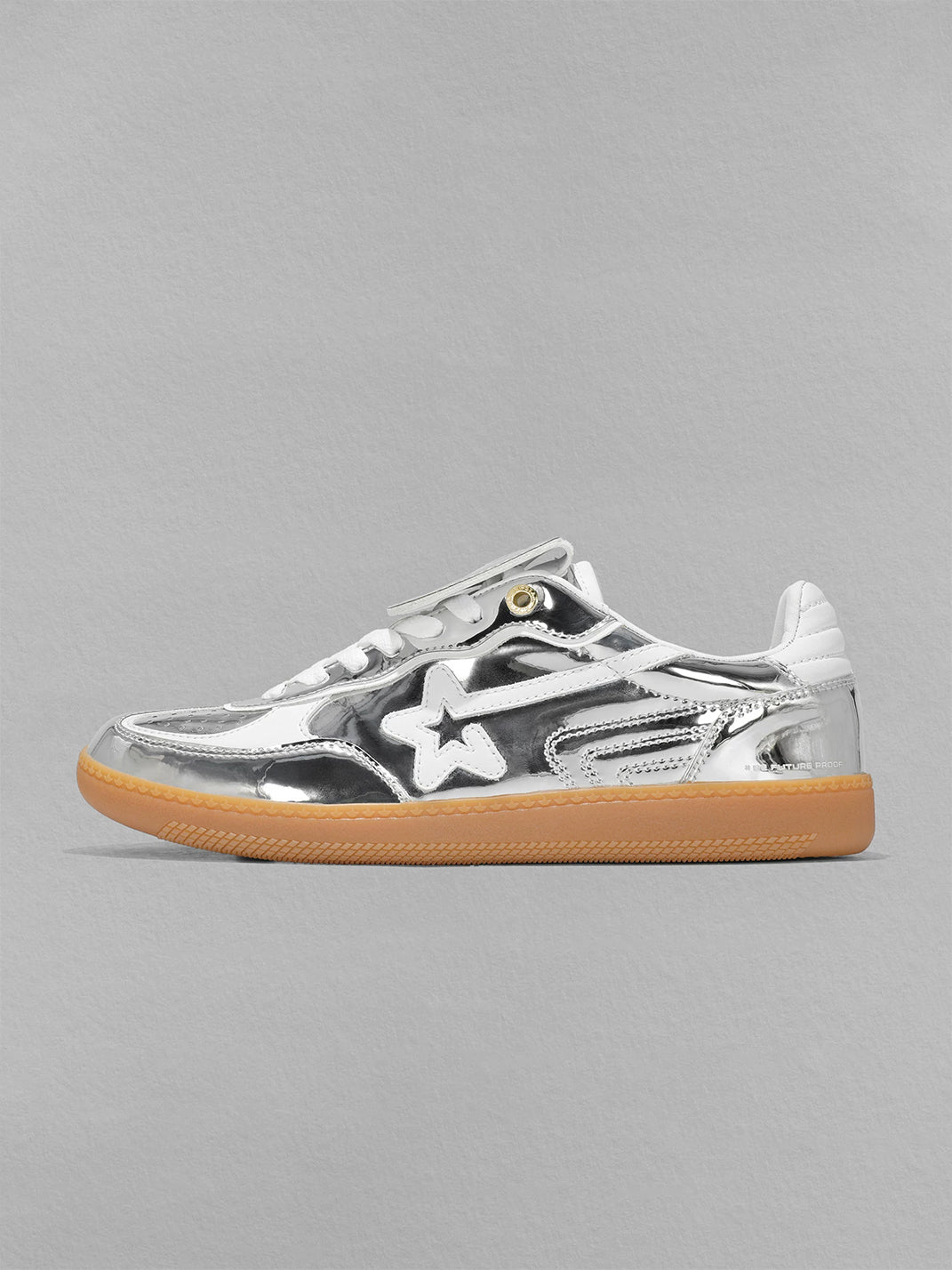 Mirror-Silver Star Gum-Sole Trainers - view 9