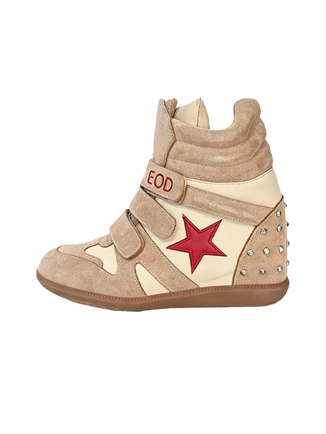 Star-Applique Double-Strap Wedge High-Top Sneakers - view 8