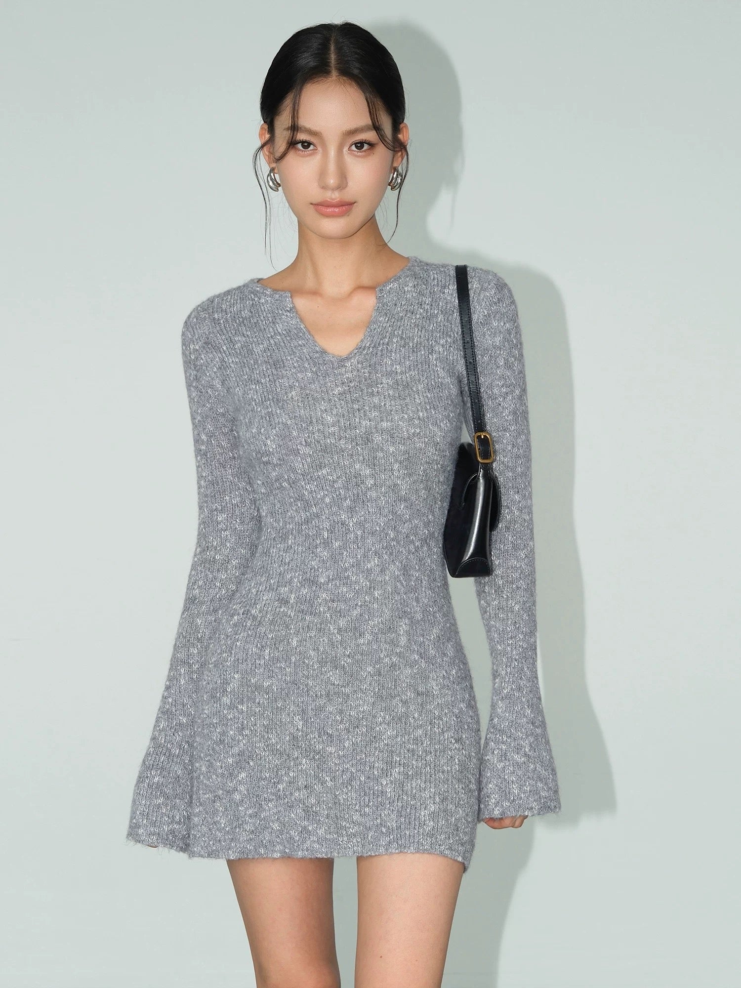 Bell Sleeve Knit Dress