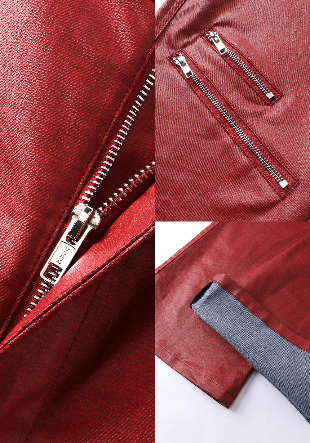 Liquid Metal Coated Flare Jeans