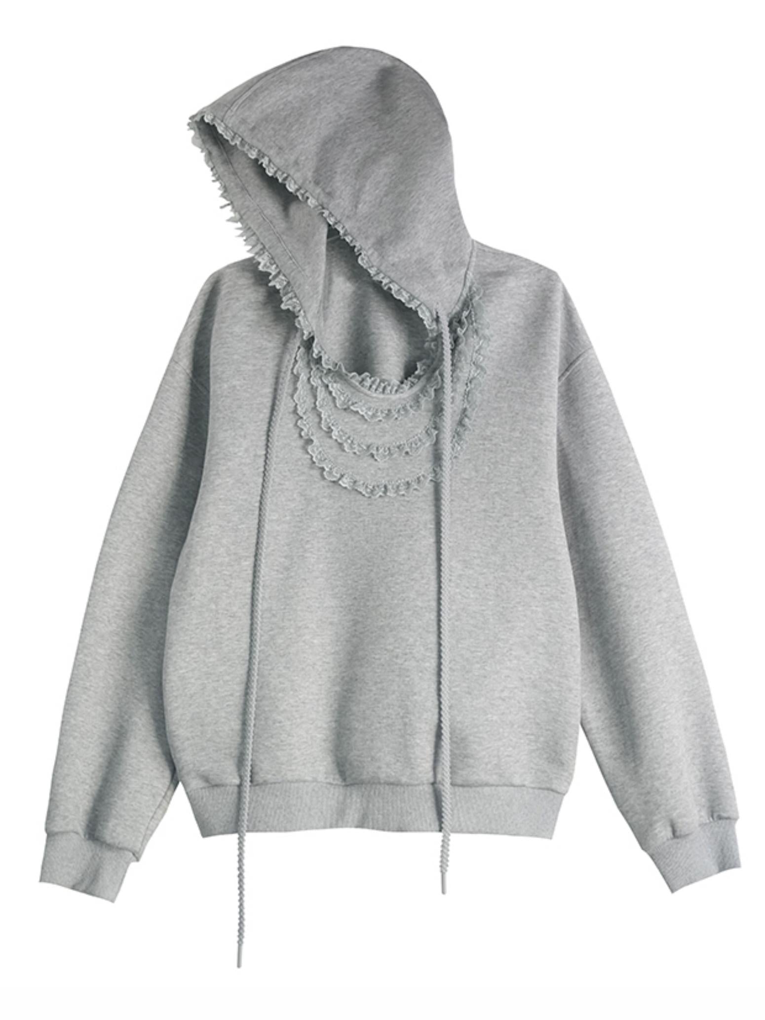 Whimsical Ruffles Hooded Sweatshirt Set