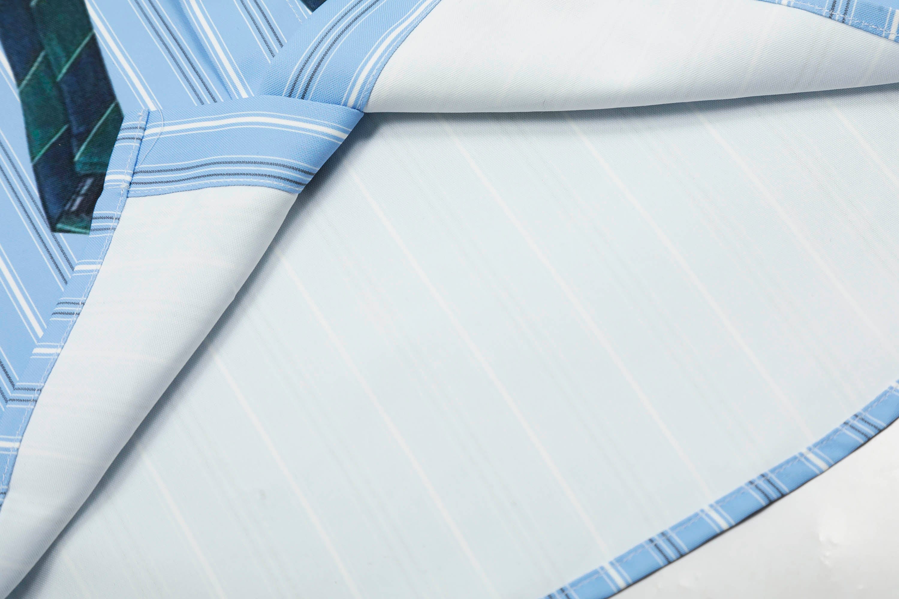 Striped Hoodie Shirt with Tie Print