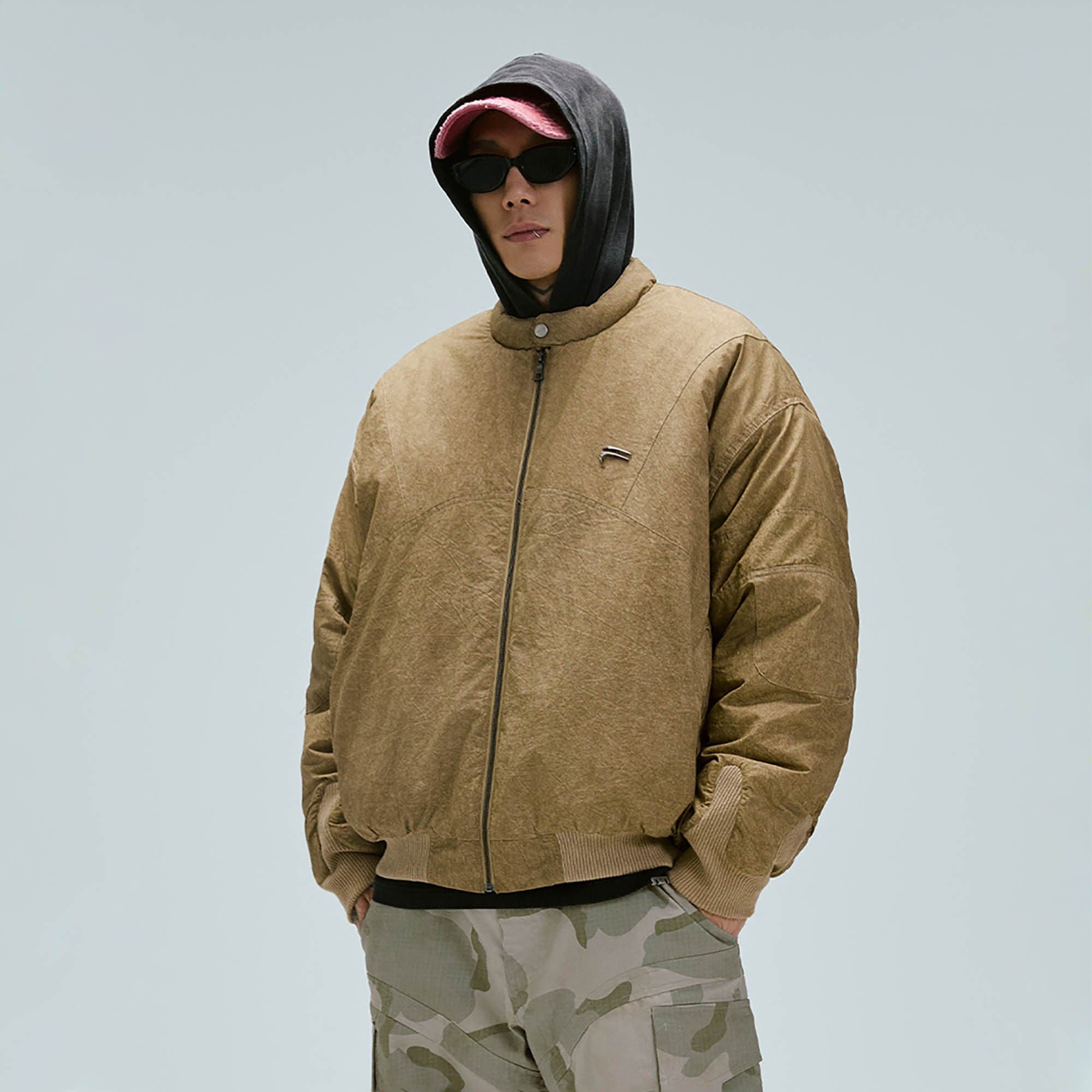 Washed Canvas Puffer Jacket