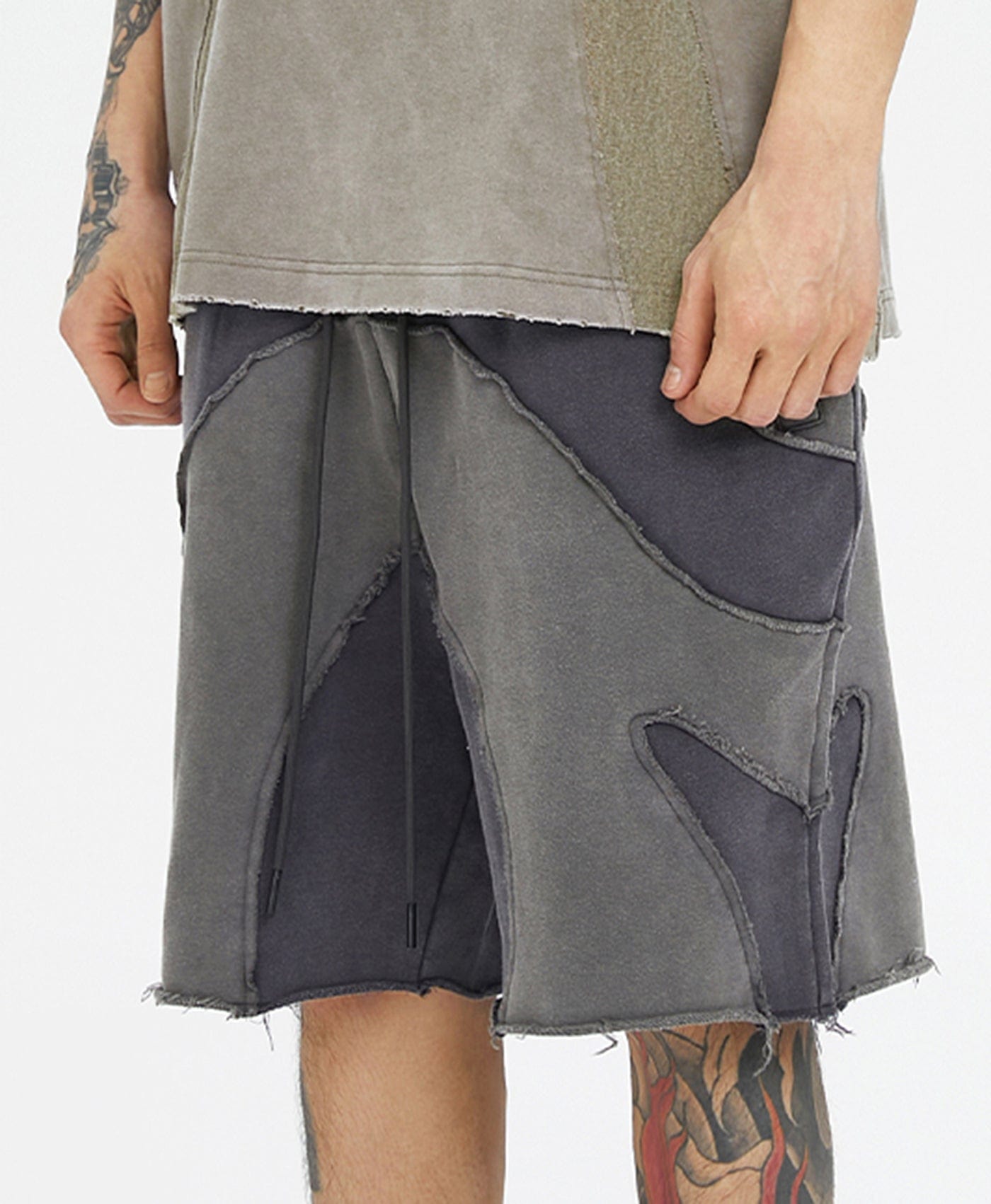 Patchwork Sweat Shorts