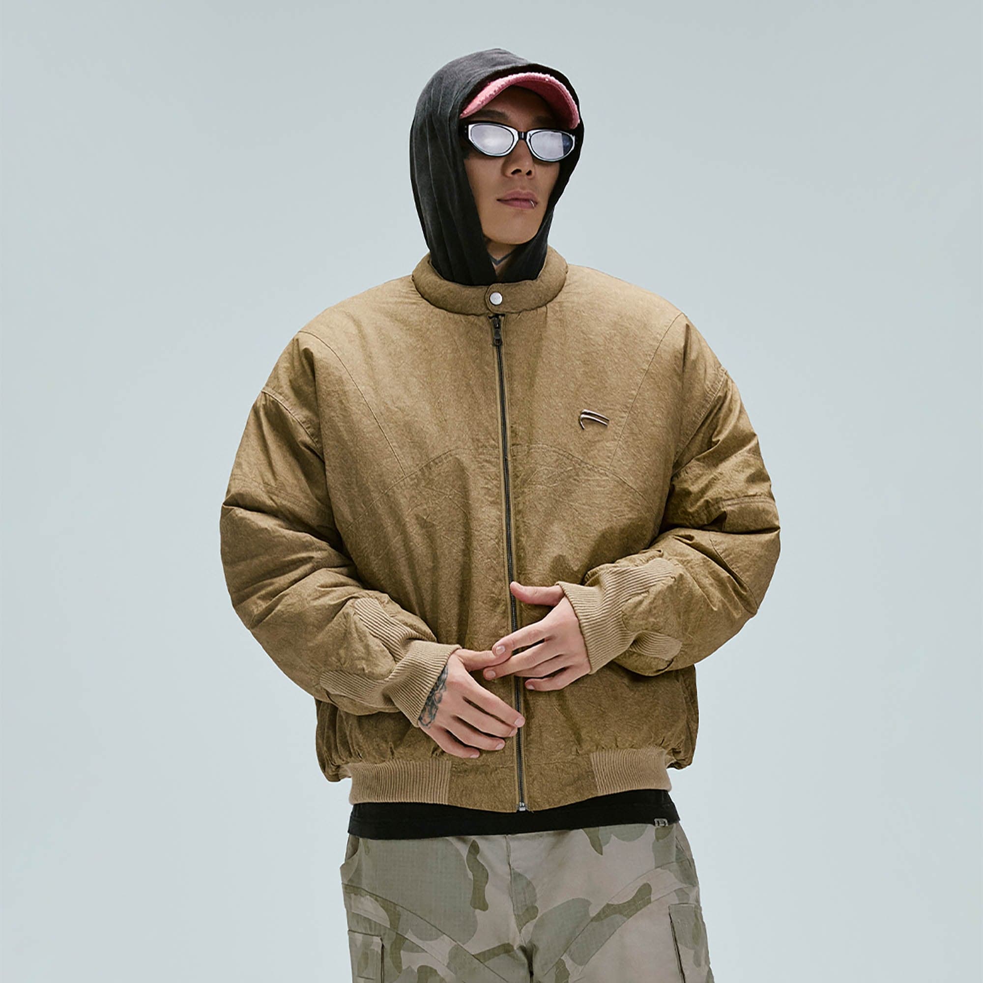 Washed Canvas Puffer Jacket