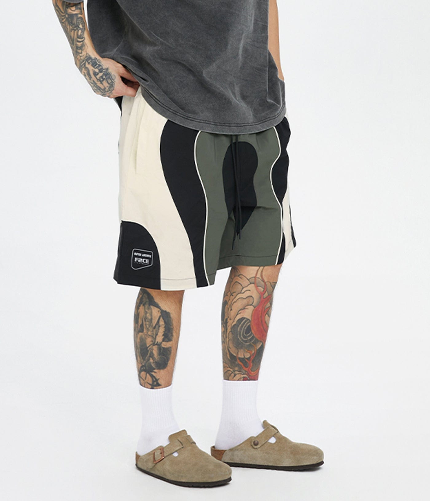 Colorblock Logo Sport Shorts