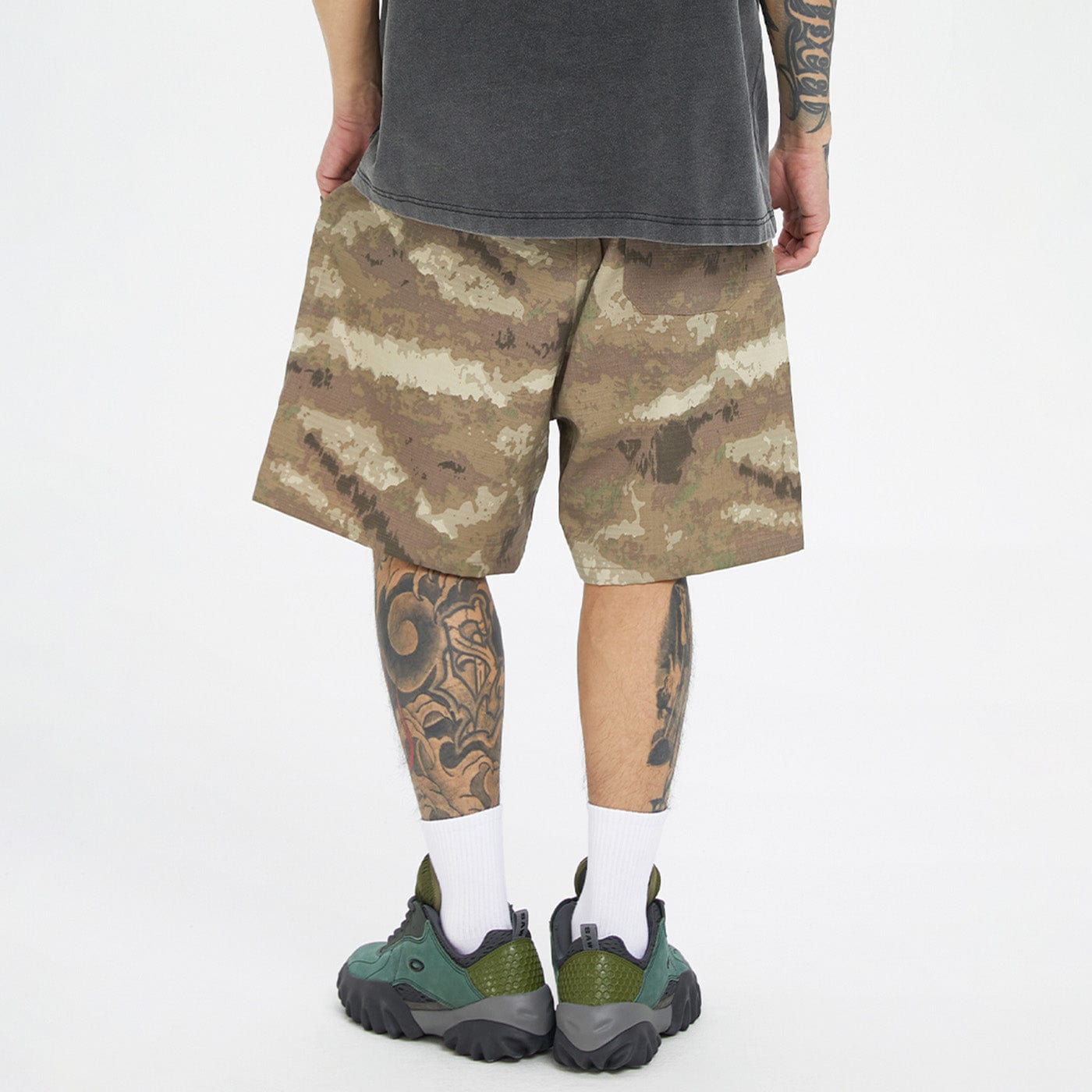 Retro Camo Cargo Shorts