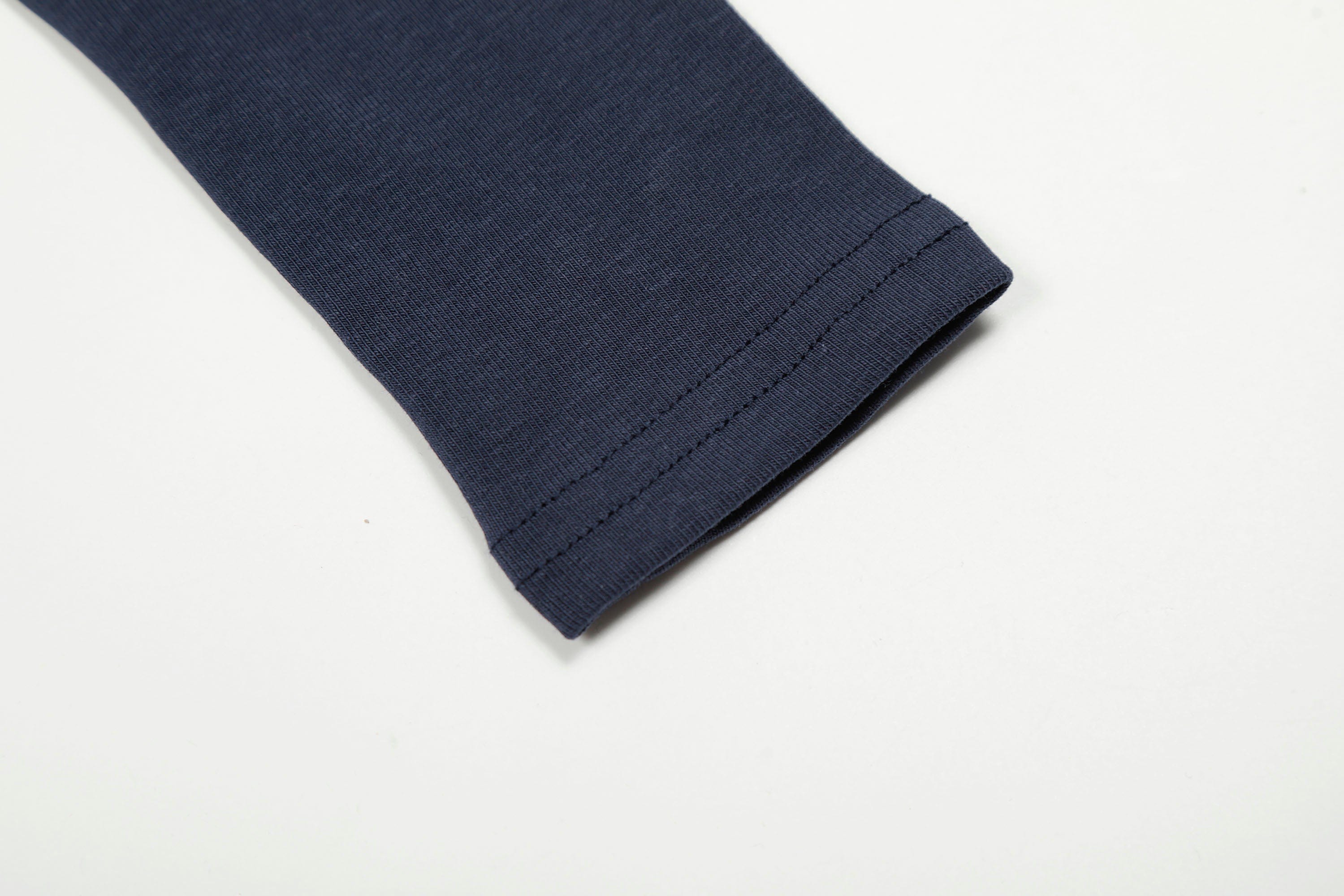 Navy Varsity Zip Up Top