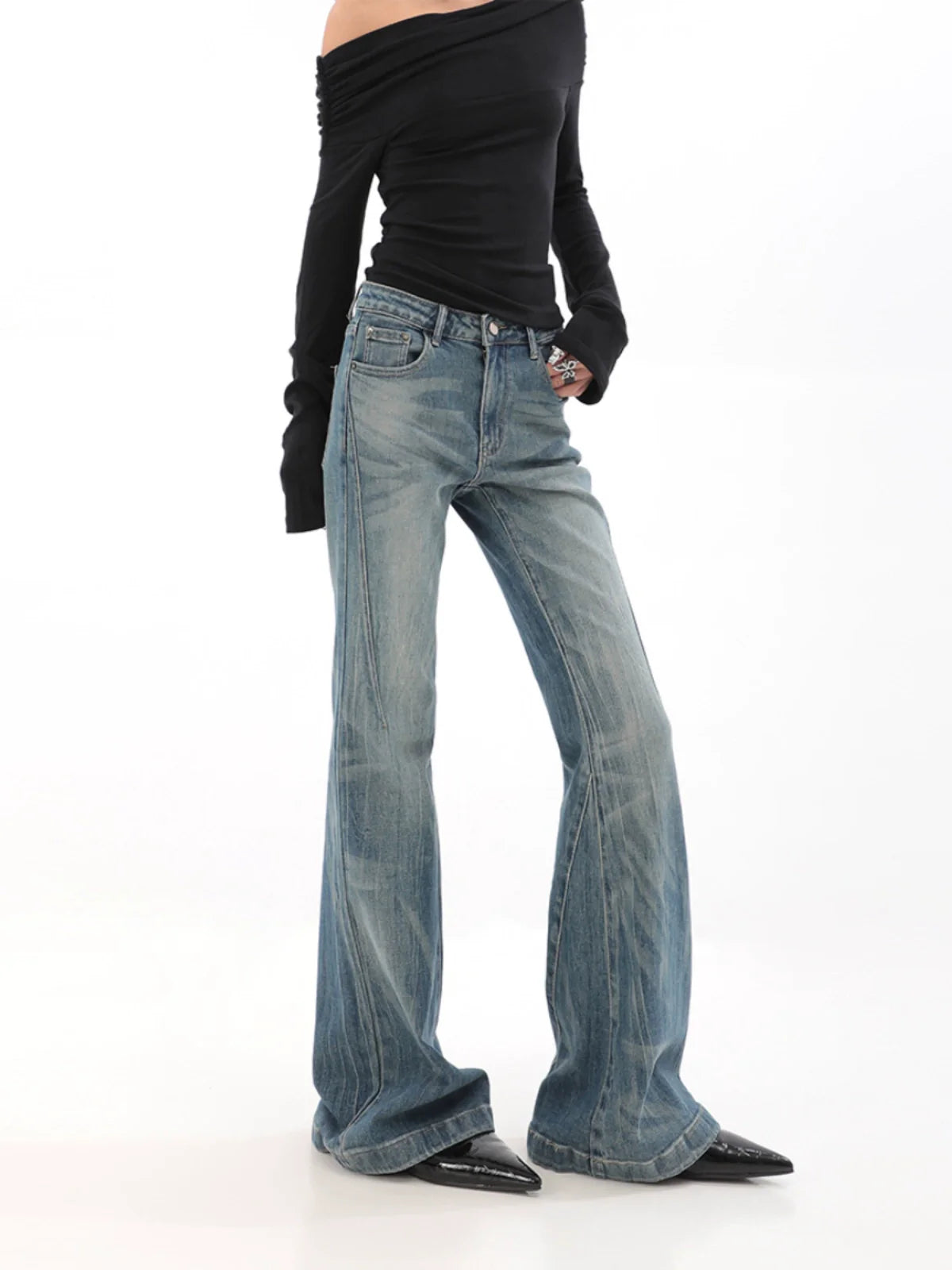 Light Wash Bell Bottom Flare Jeans