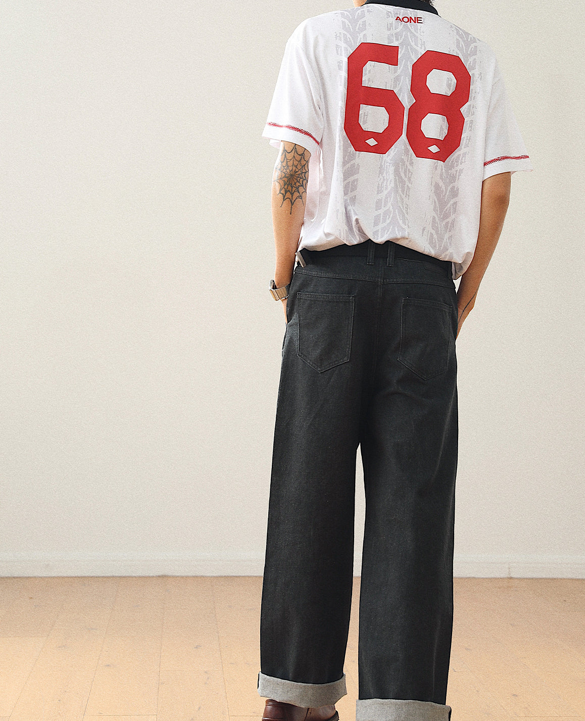 Number 68 Wheel Pattern Jersey Tee