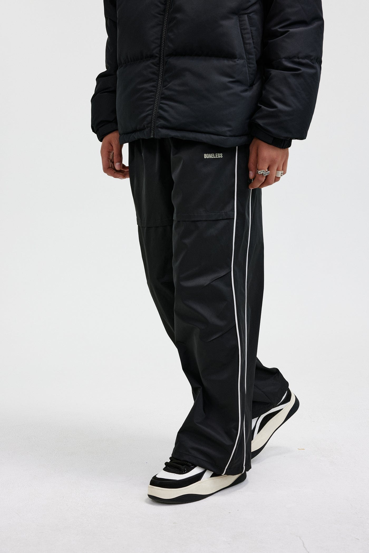 Wide Paneled Track Pants