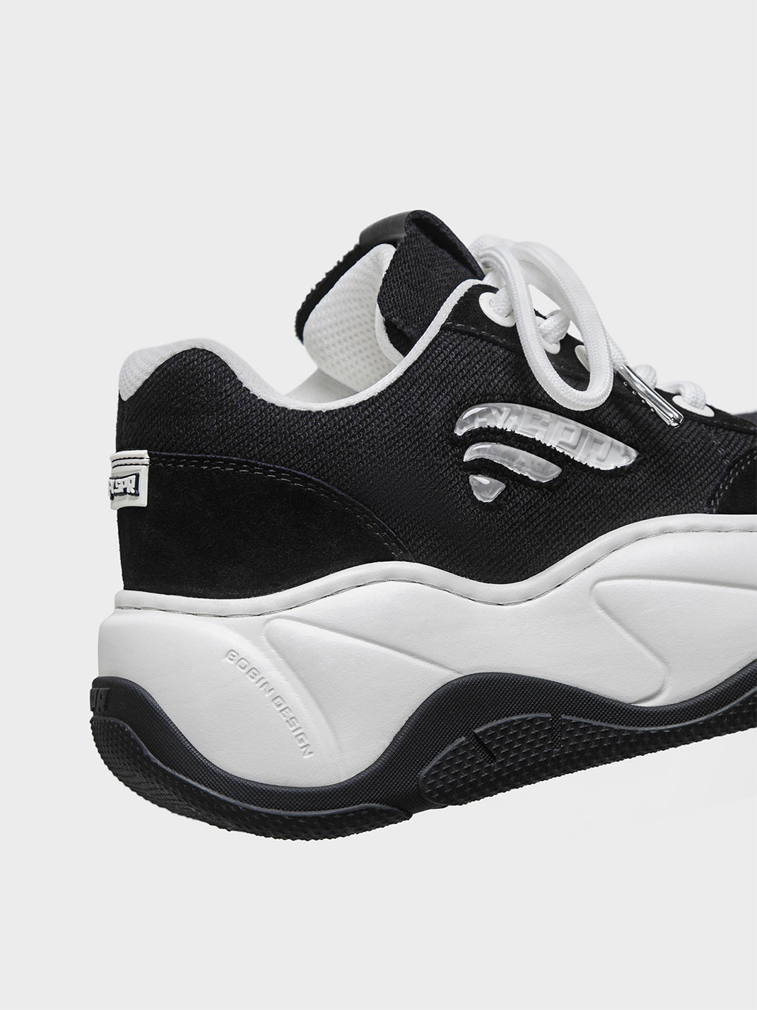Black WiFi 2.0 Wave Canvas Platform Sneakers