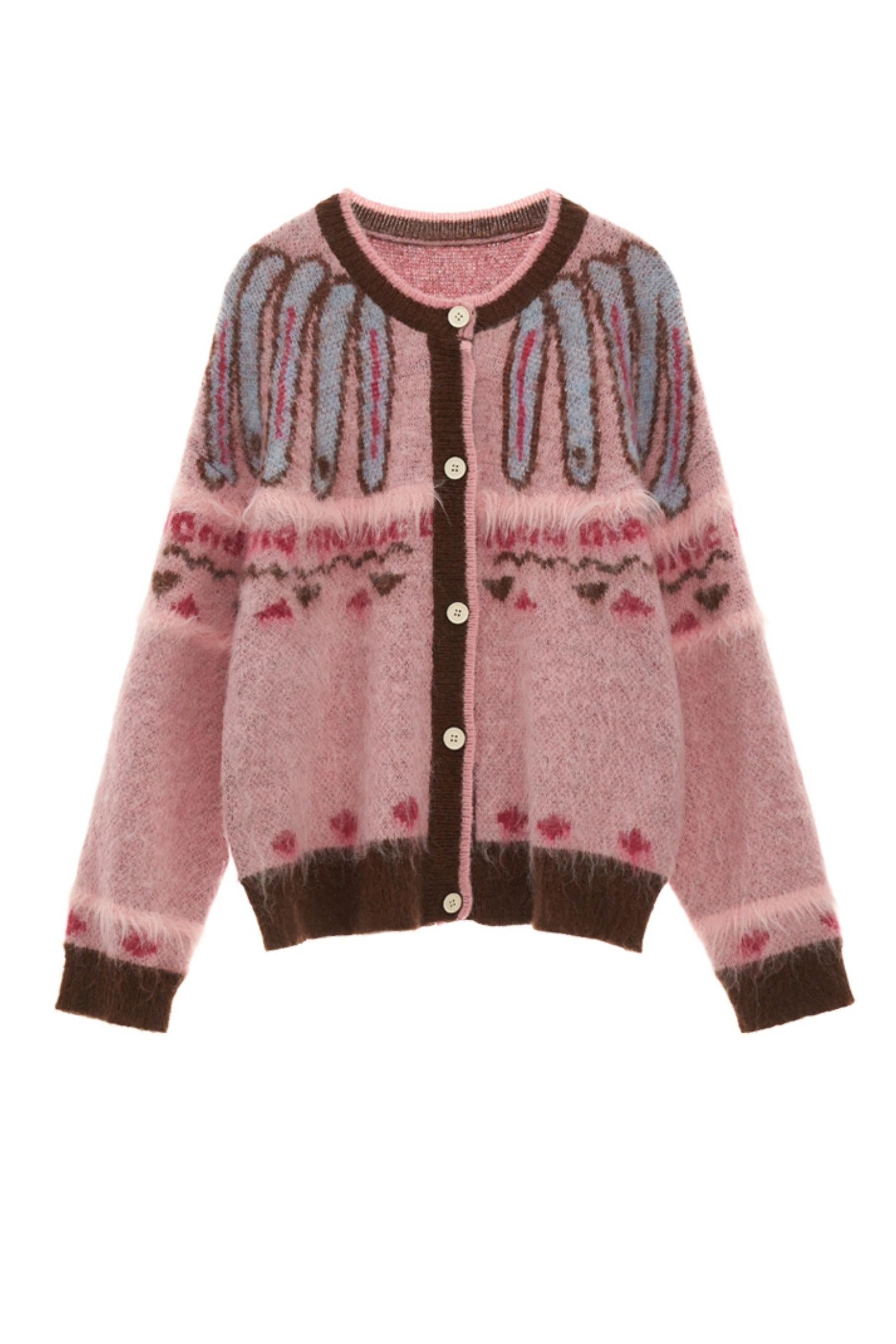 Mohair Fairisle Cardigan