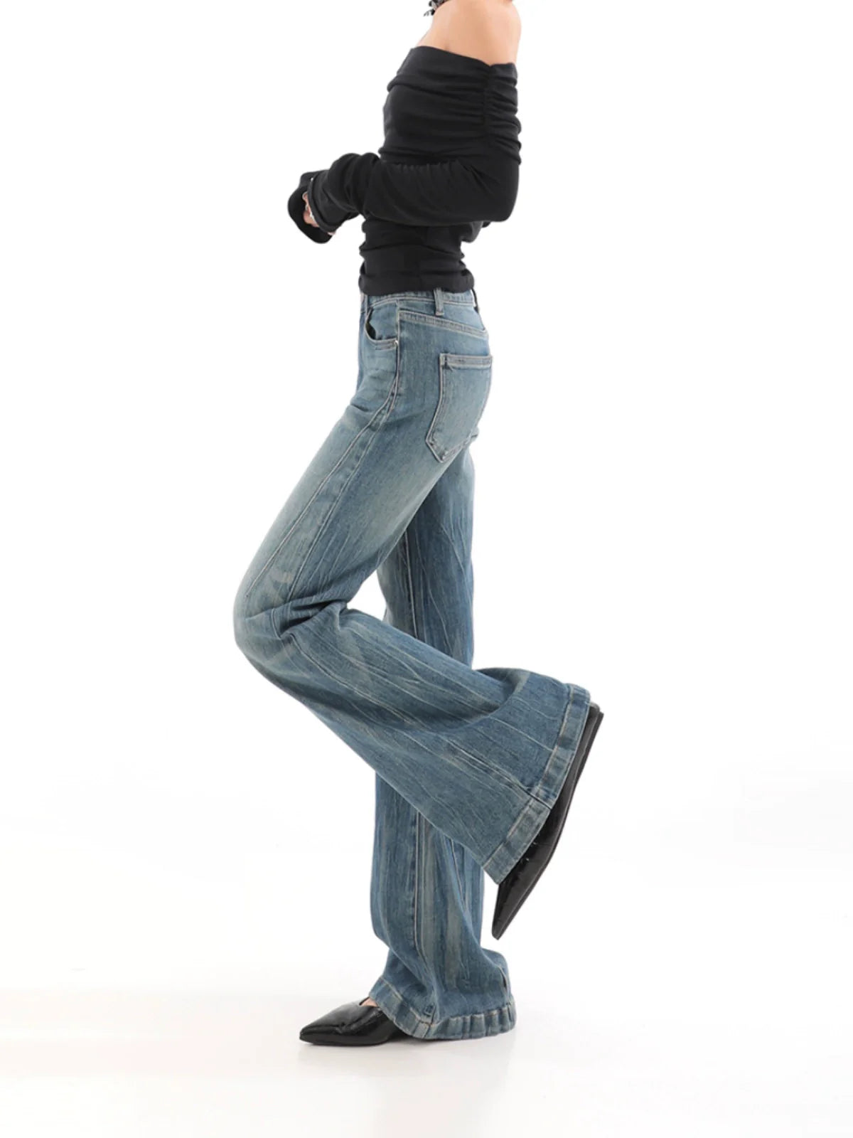 Light Wash Bell Bottom Flare Jeans