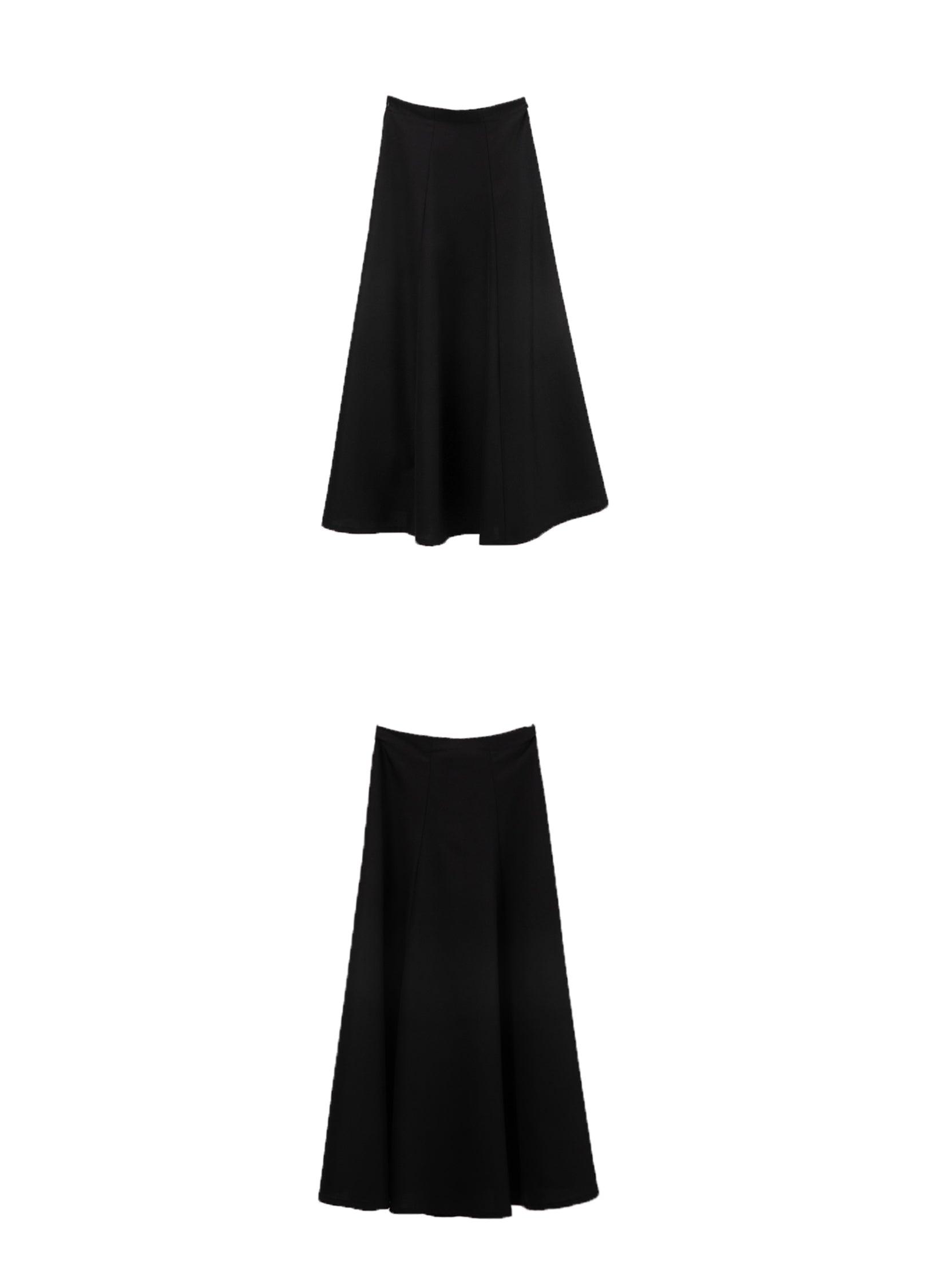 Flowy Pleated A-Line Skirt - chiclara