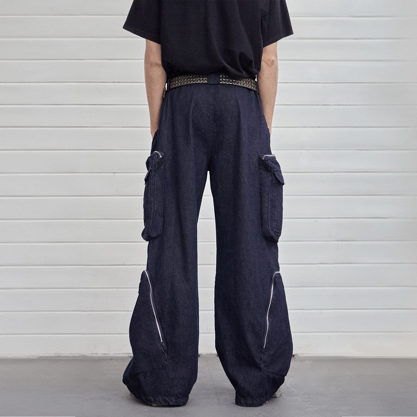 Y2K Deconstructed Cargo Denim Pants