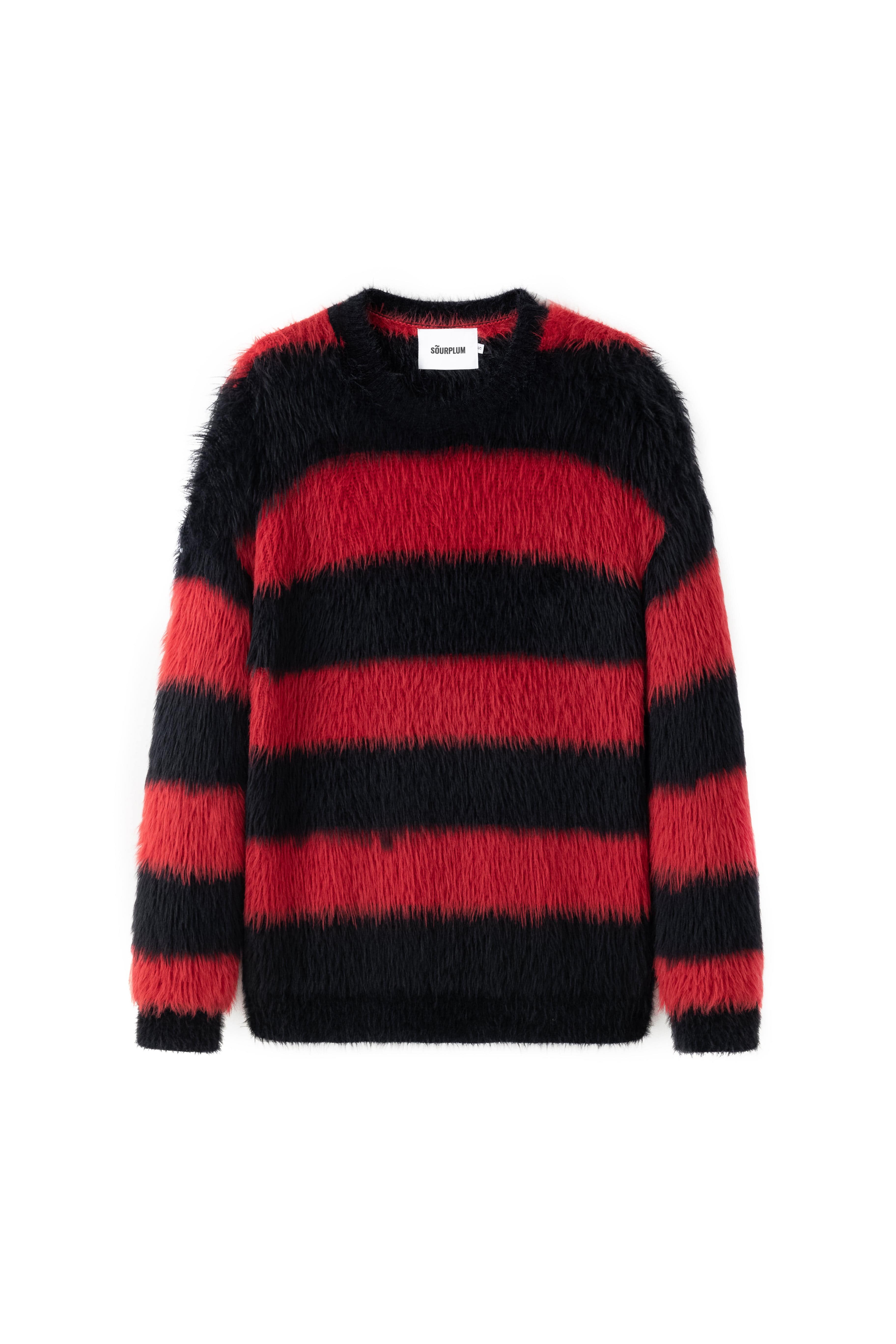 Striped Fuzzy Sweater