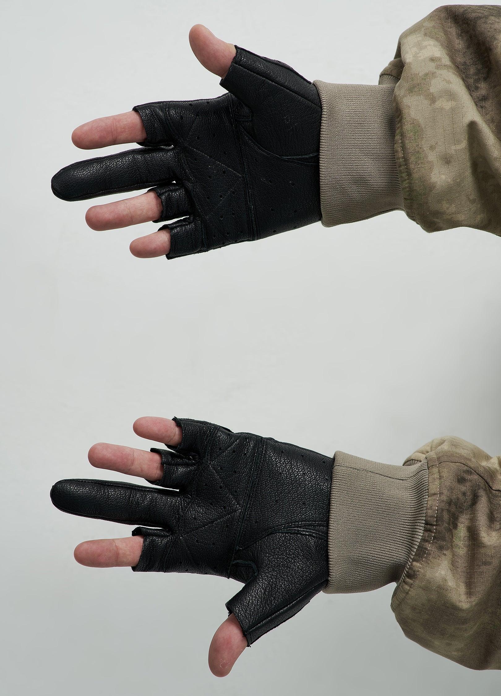 Biker Chic Sheepskin Leather Gloves - chiclara