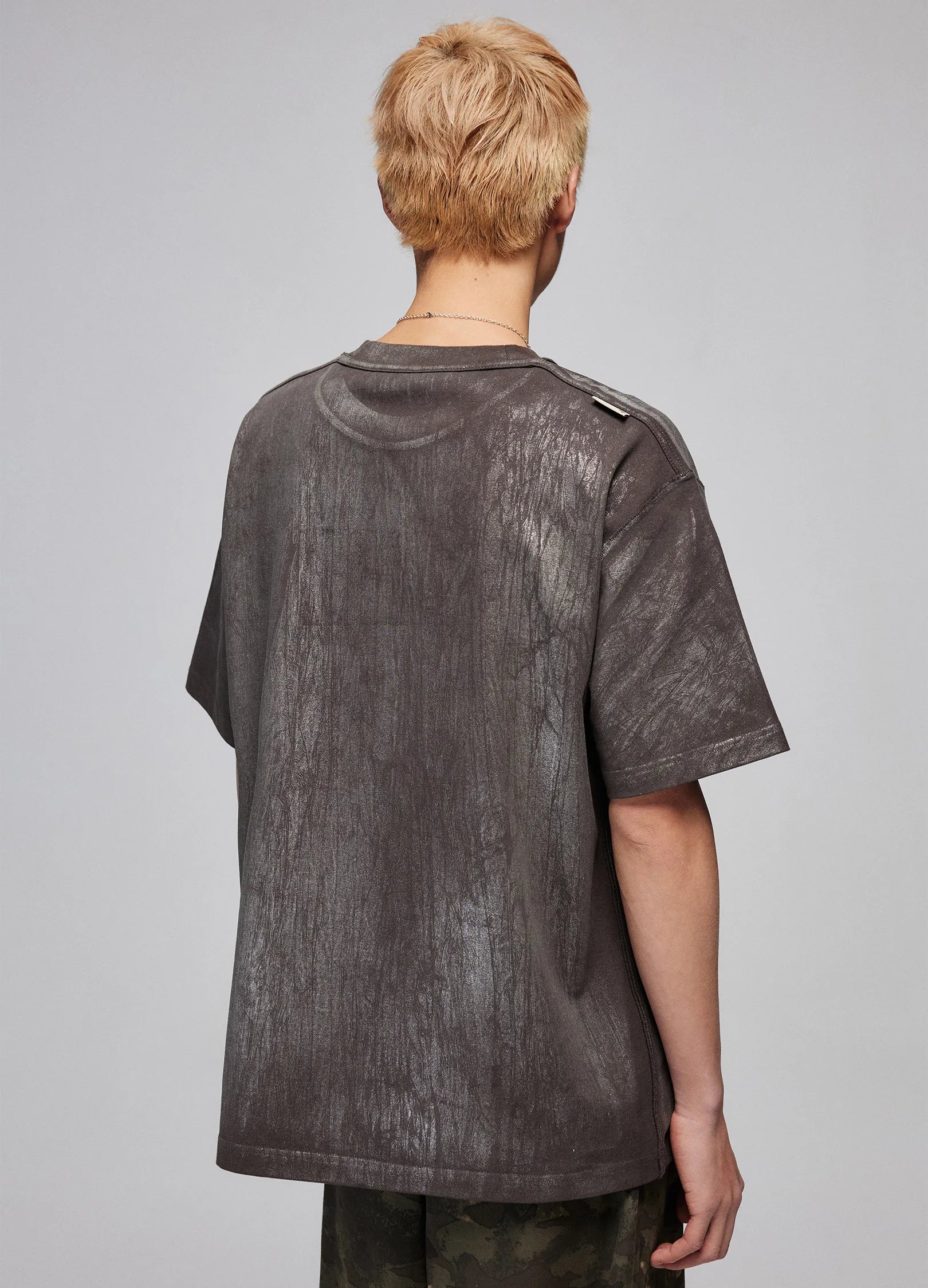 T-shirt surdimensionné métallique
