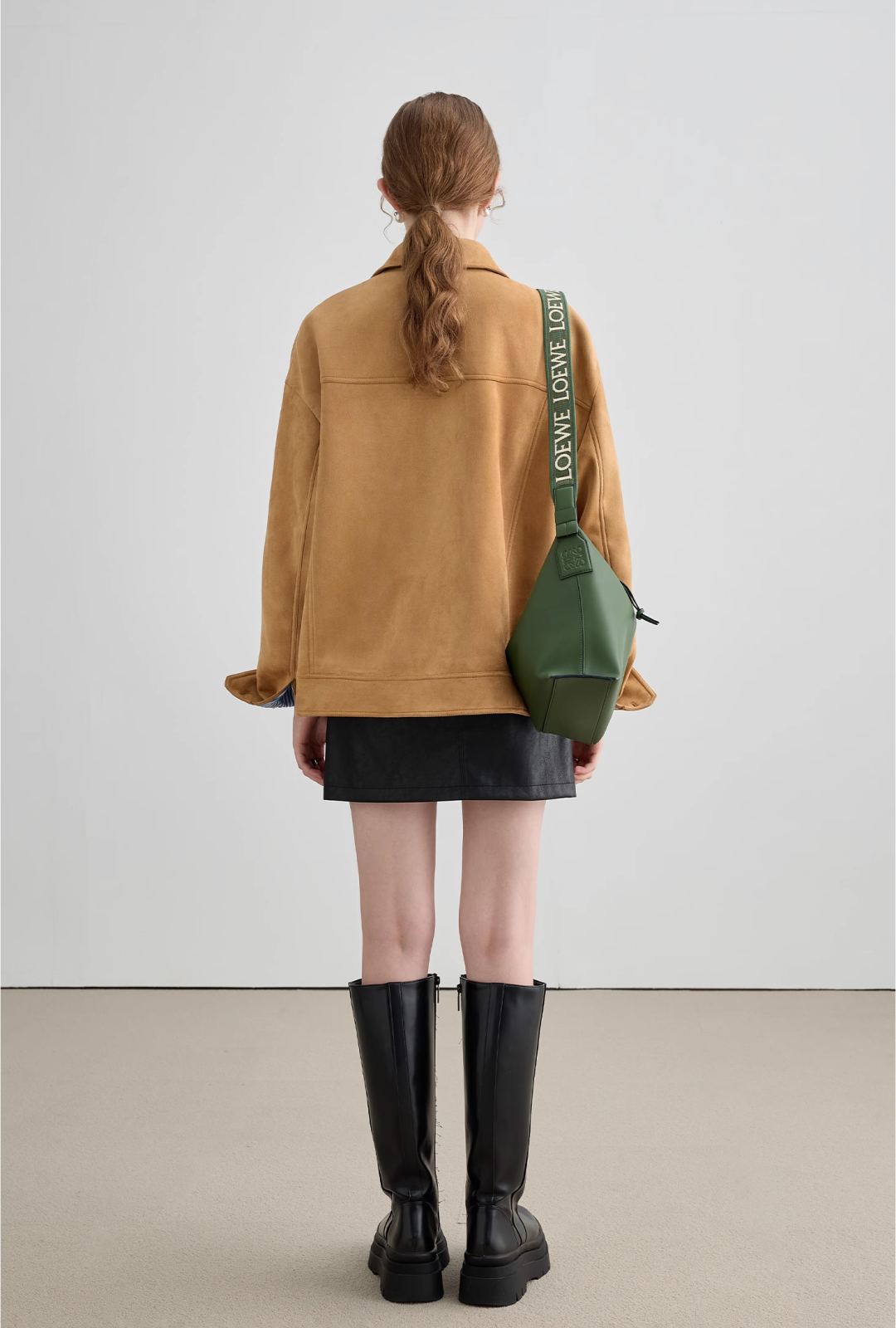 Short Length Buckle Leather Skirt - chiclara