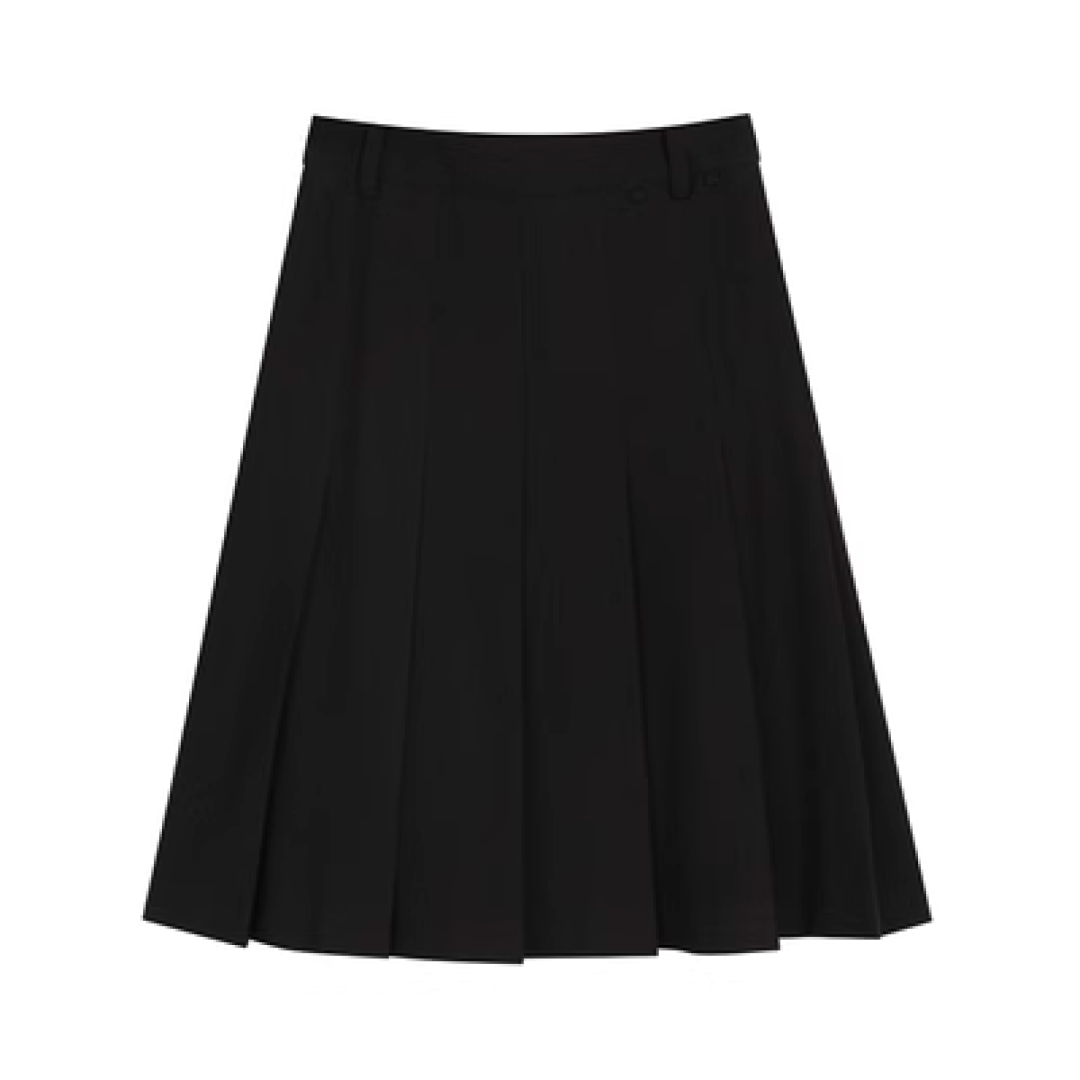 Medium Length Pleated Skirt - chiclara