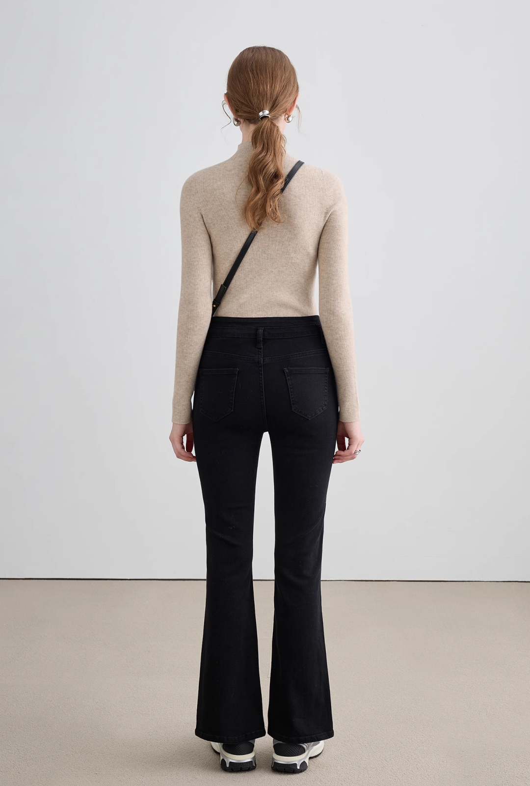 Wool Mock Neck Knit Top - chiclara