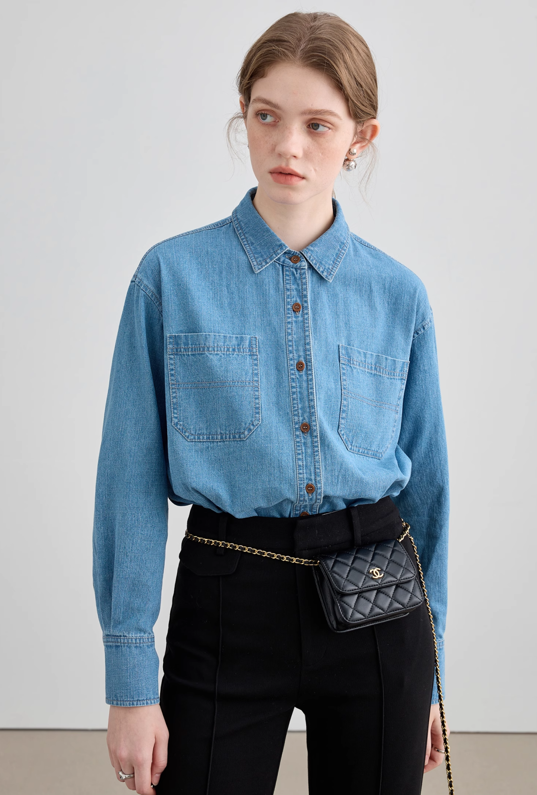 Multi-Layer Denim Shirt - chiclara