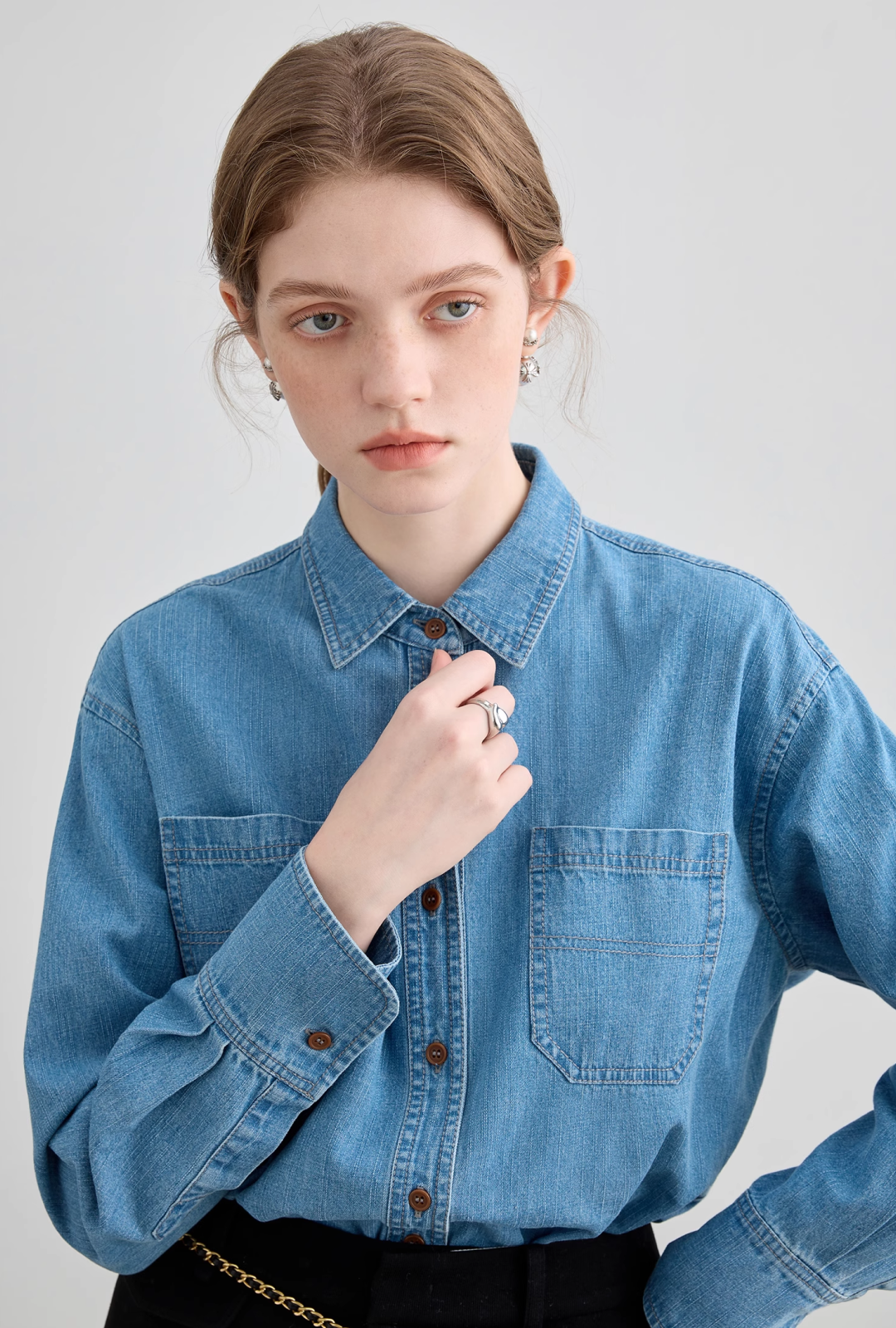 Multi-Layer Denim Shirt - chiclara