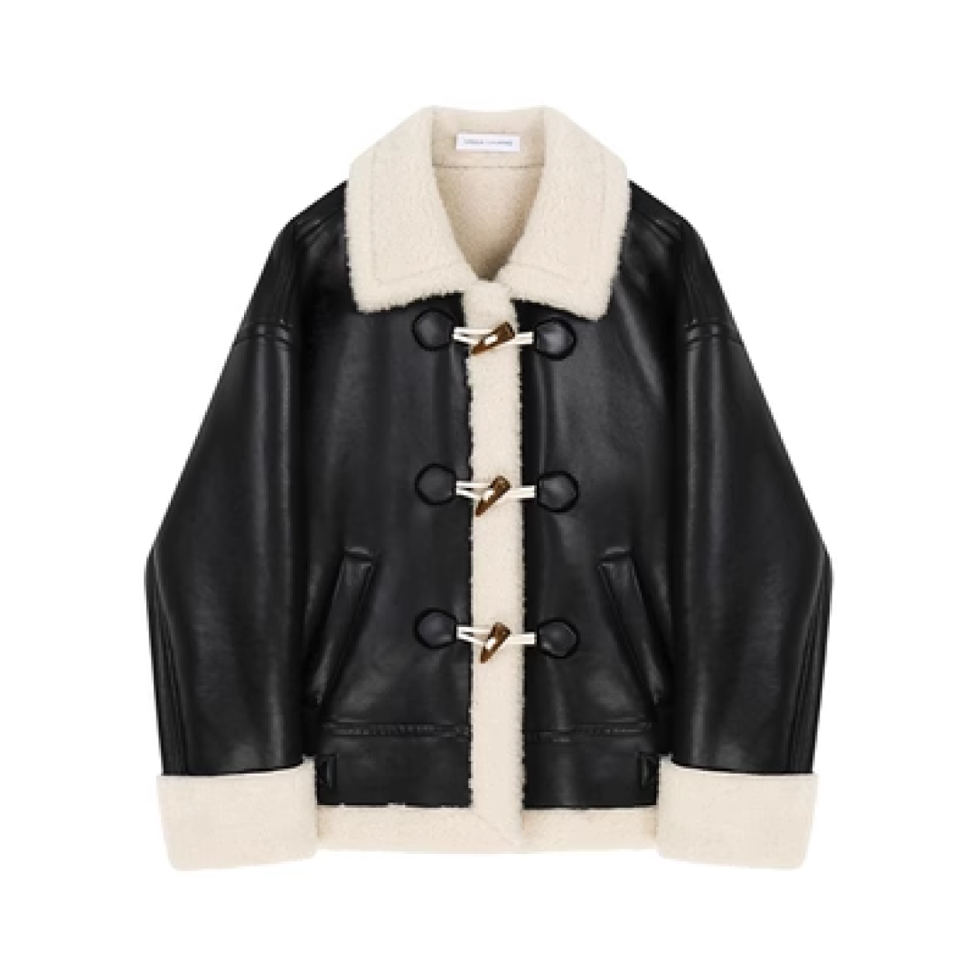 Boa Leather Short Jacket - chiclara