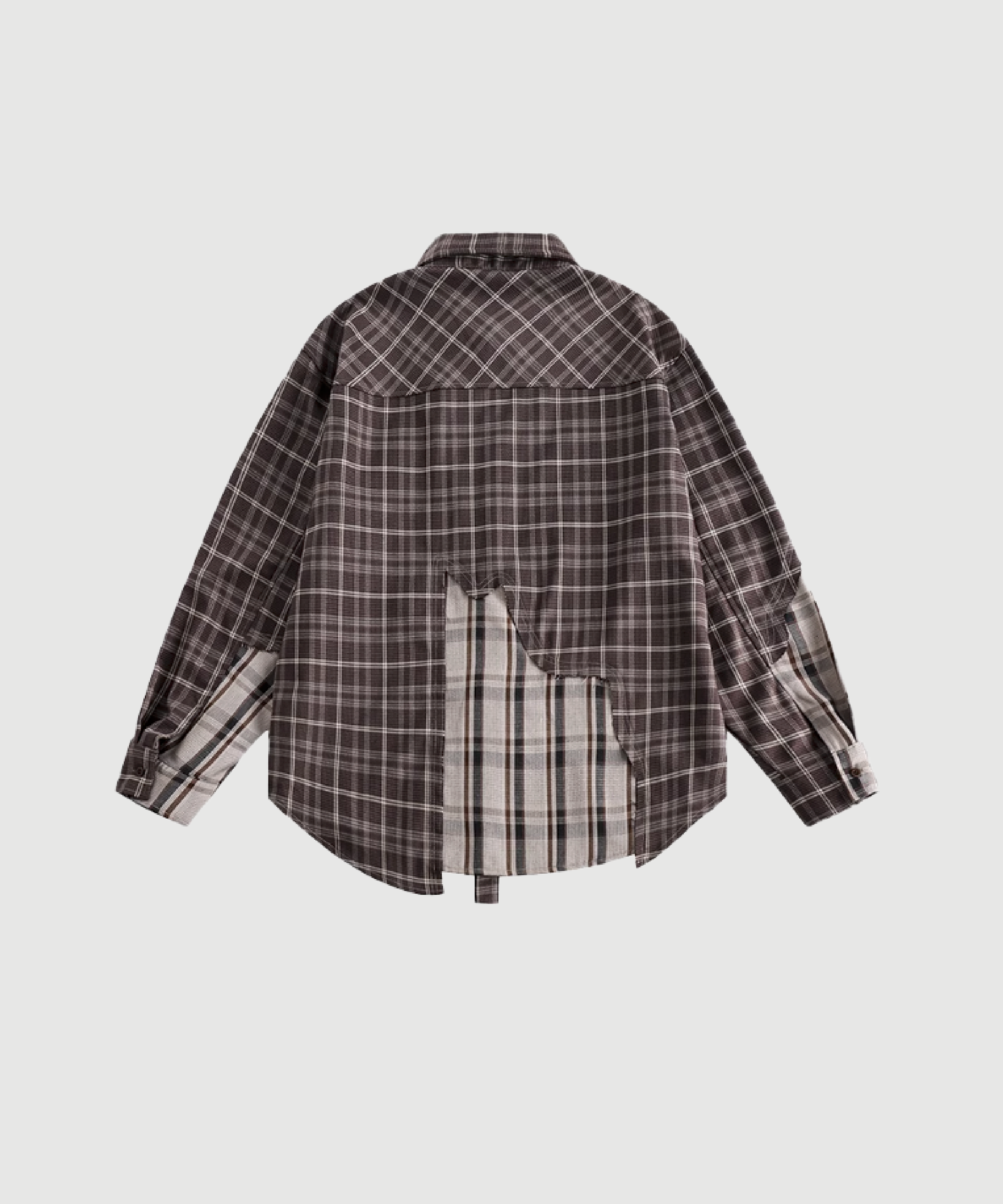 Distressed Patchwork Check Shirt