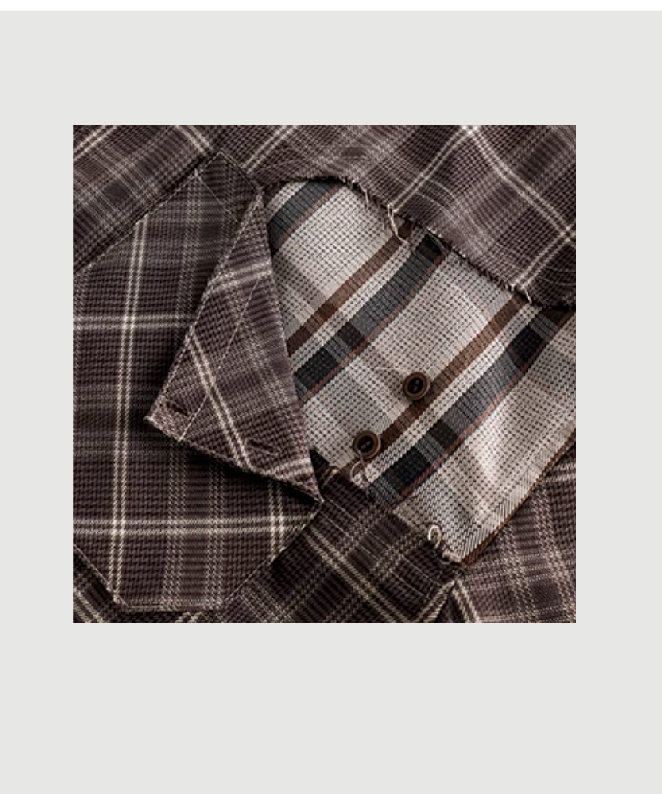 Distressed Patchwork Check Shirt