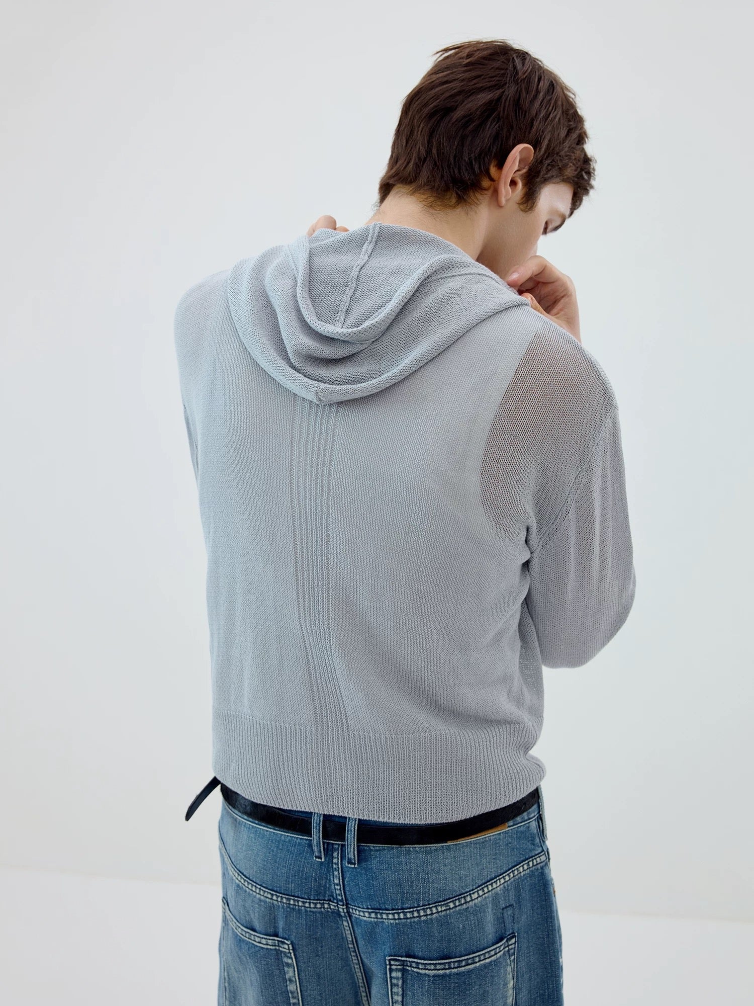 Washi-Blend Knit Hoodie