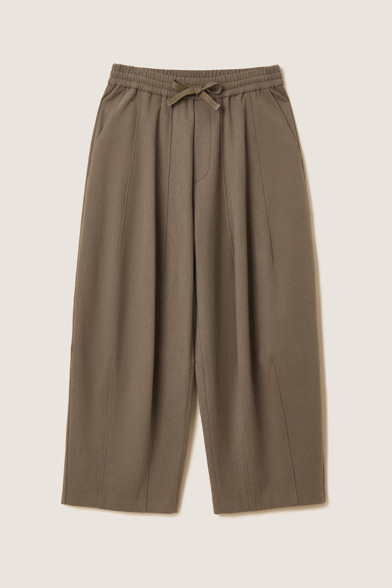 Drawstring Waist Wide-Leg Pants