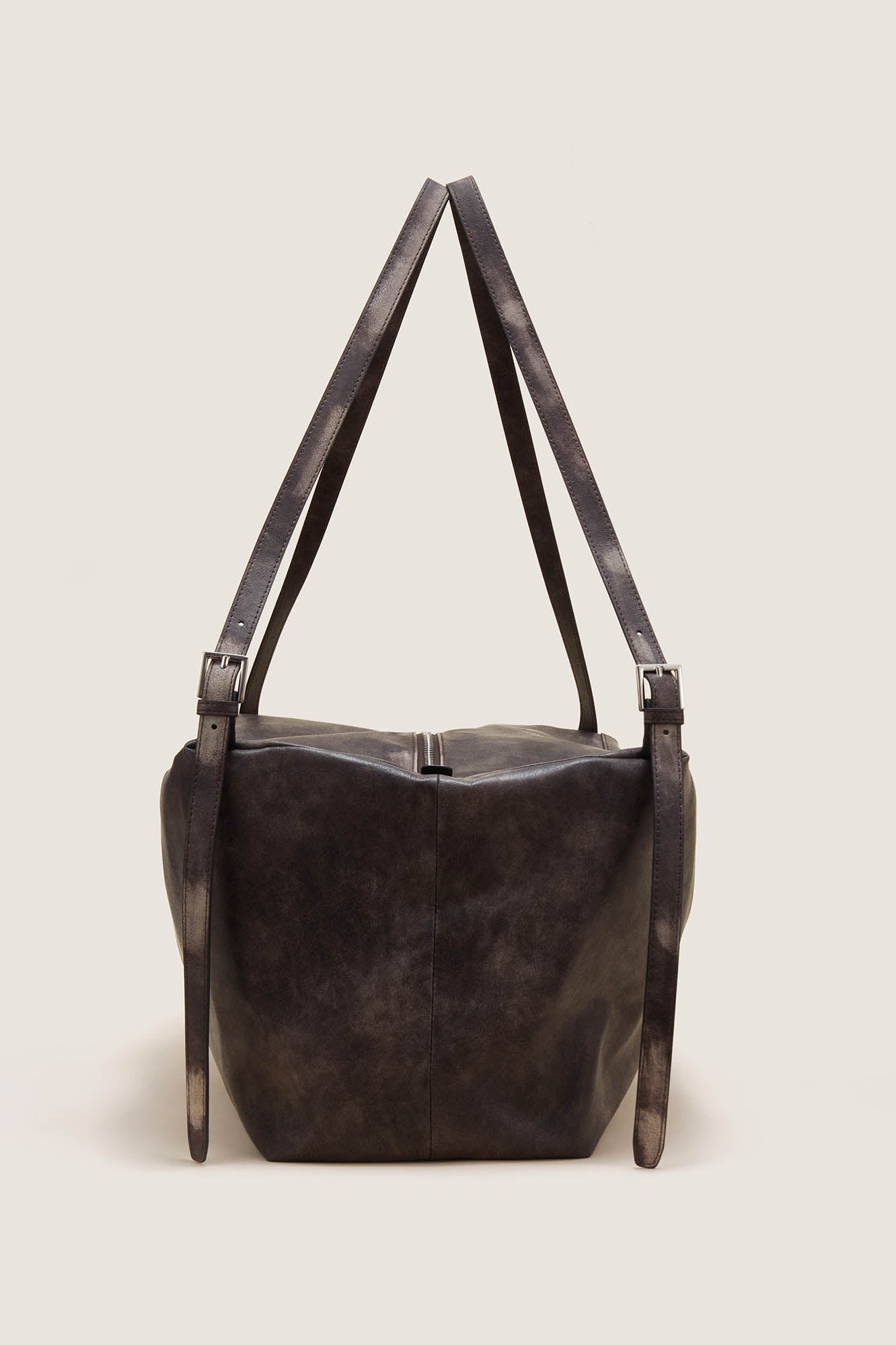 Distressed Leather Hobo Bag