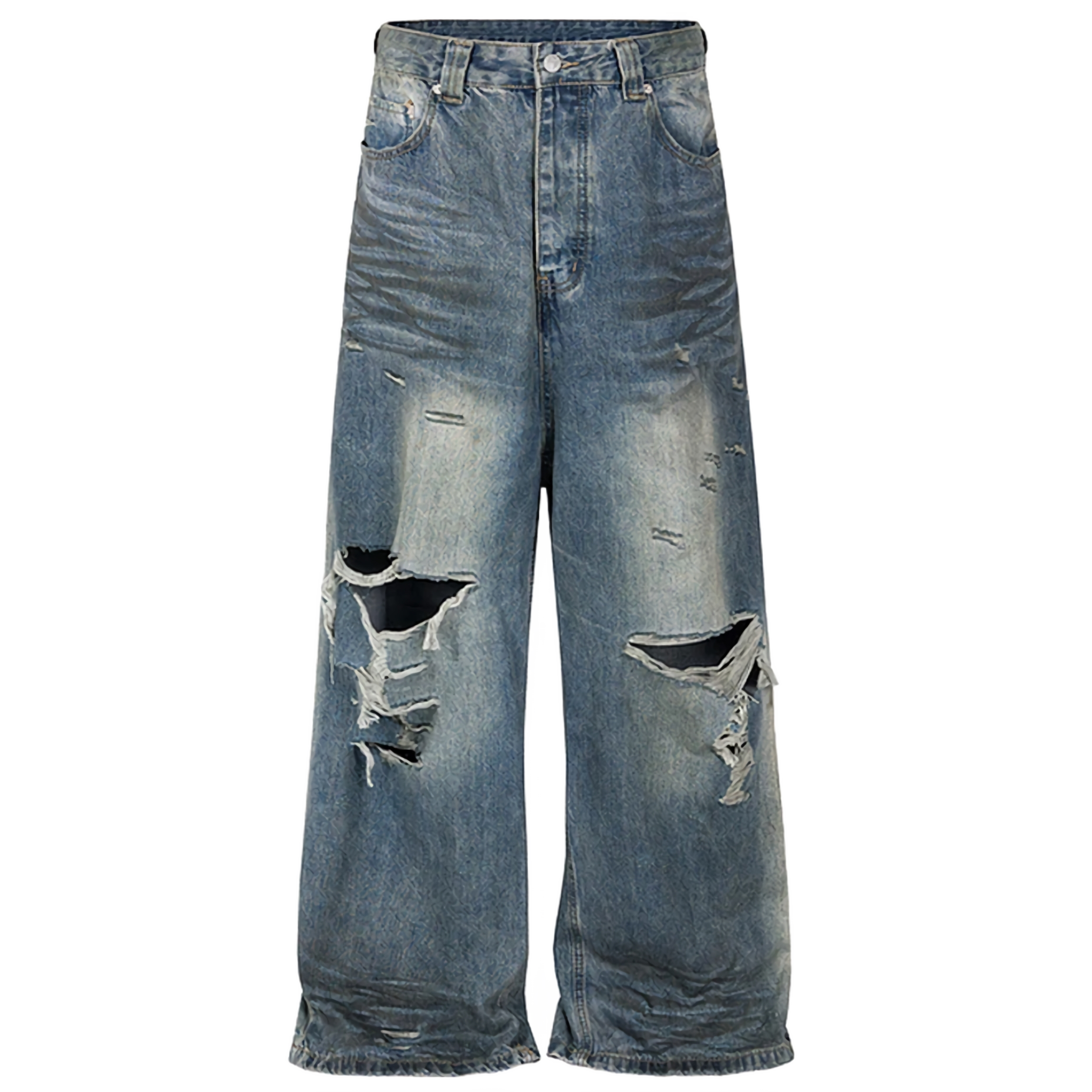 Grunge Revival Denim Flares Jeans
