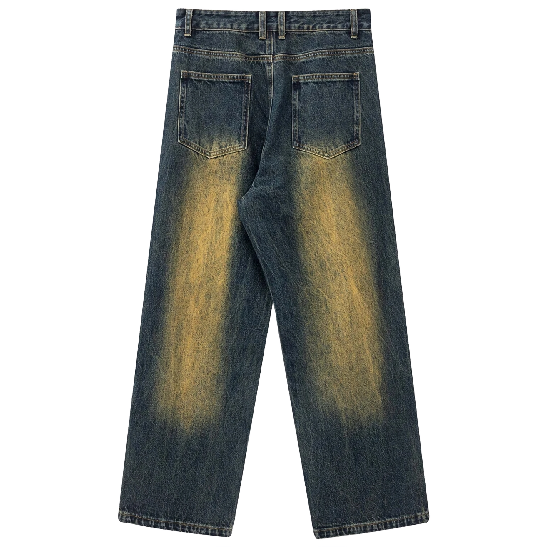 Eclectic Mosaic Layered Denim Jeans